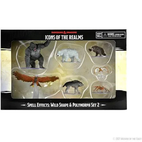 Wizkids Neca Wizards of the Coast Dungeons and Dragons Icons of the Realms Spell Effects Wild Shape and Polymorph Set 2 Miniatures