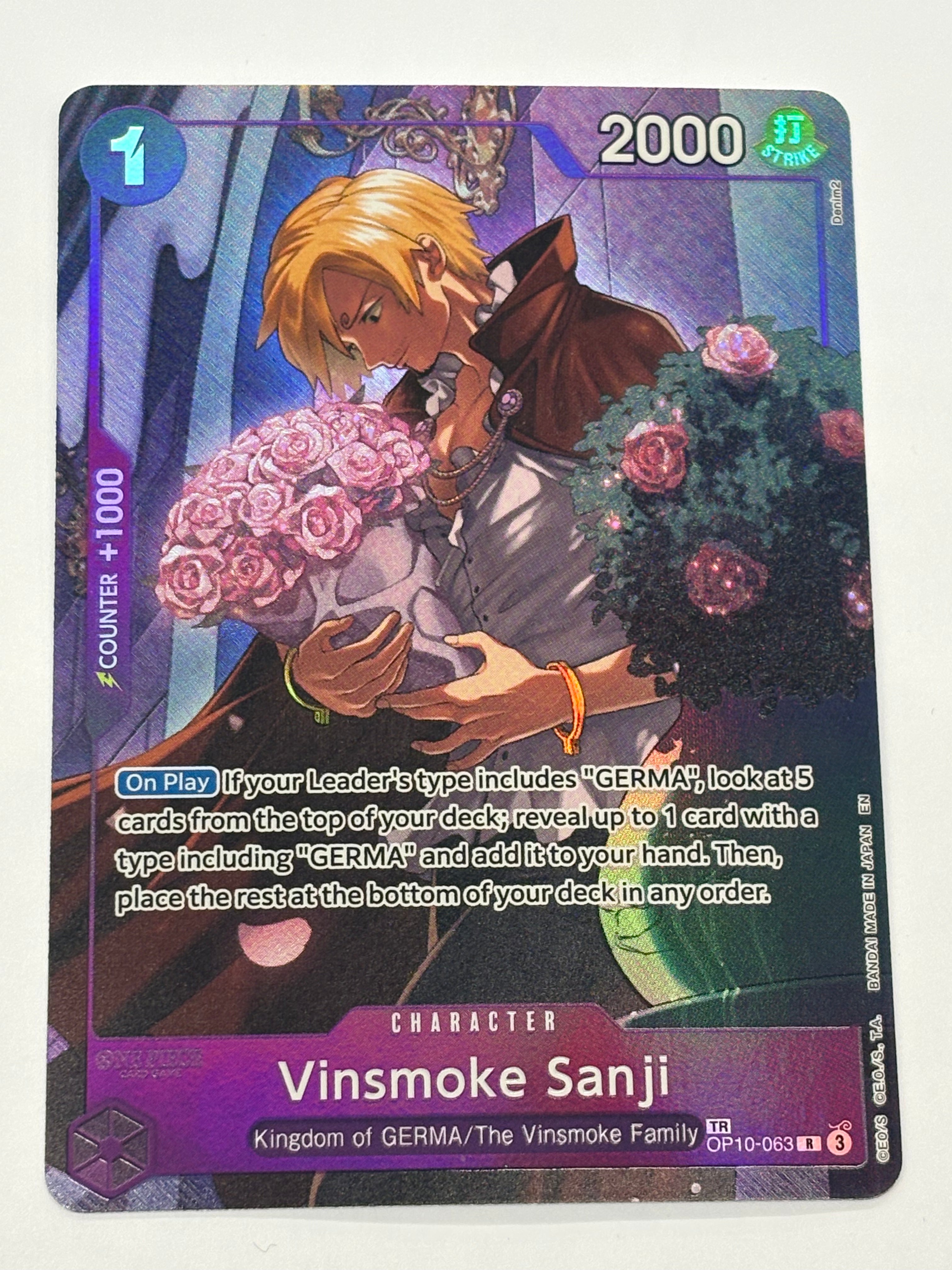 One Piece TCG - Legacy of the Master OP-12 Vinsmoke Sanji (Alternate Art) OP10-63 LP