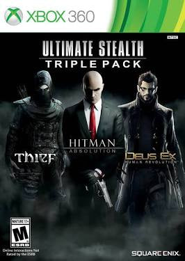 XBOX 360 Ultimate Stealth Triple Pack Thief, Hitman Absolution, Deus Ex Human Revolution Video Game