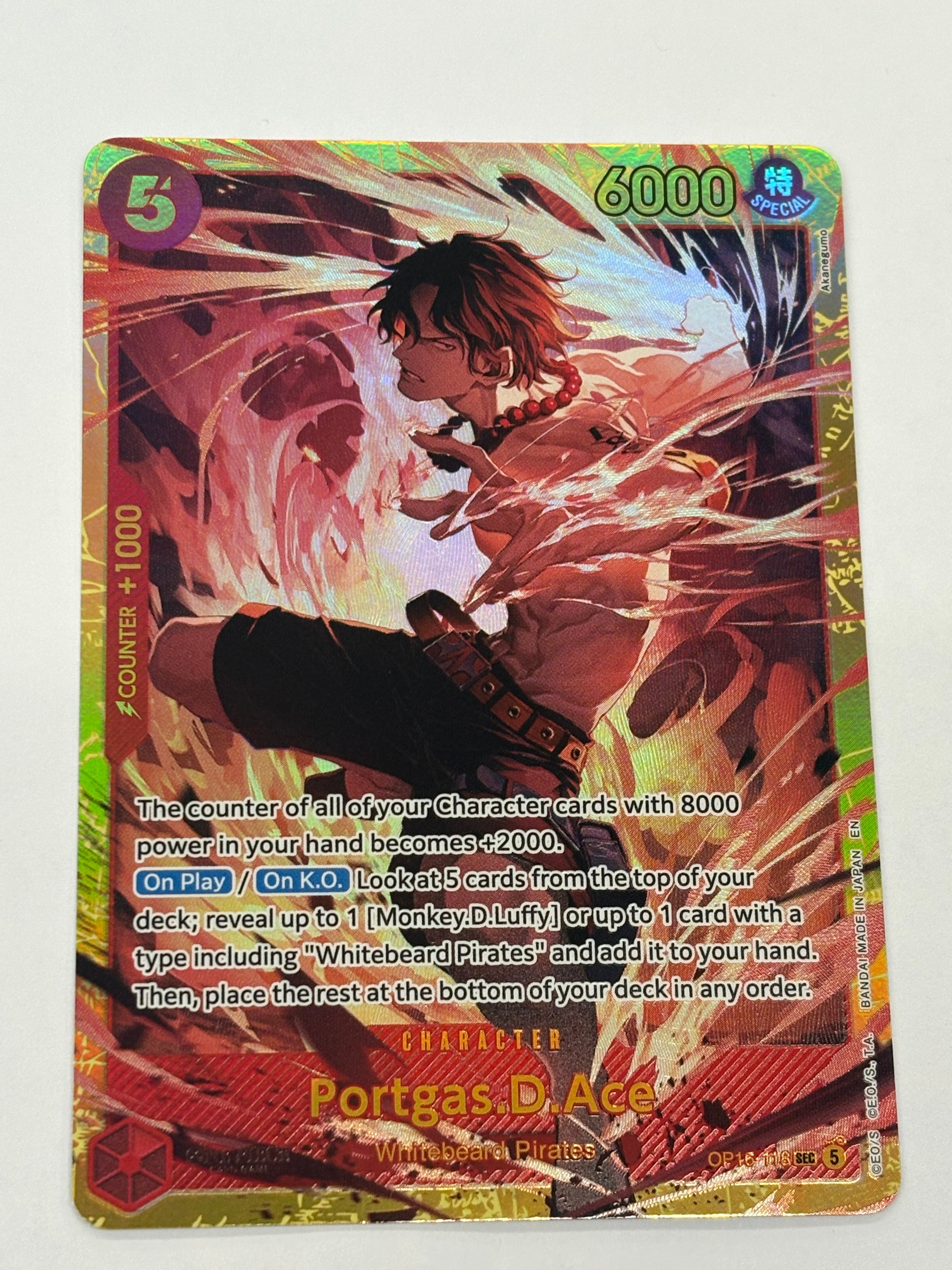 One Piece TCG - The Time of Battle OP-16 Portgas.D.Ace OP16-118 NM