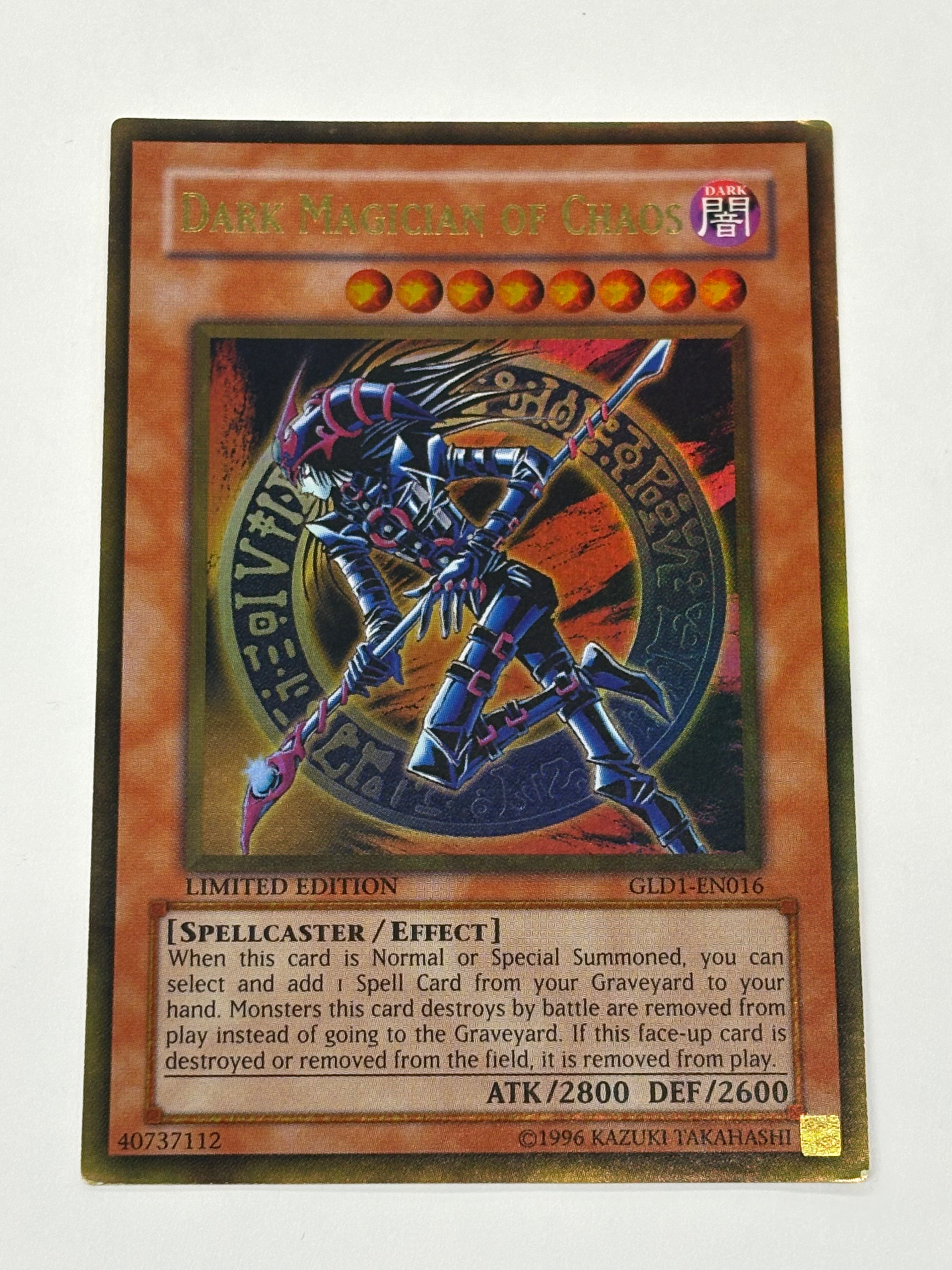 Yu-Gi-Oh! TCG - Gold Series 2008 Dark Magician of Chaos GLD1-EN016 Gold Rare MP