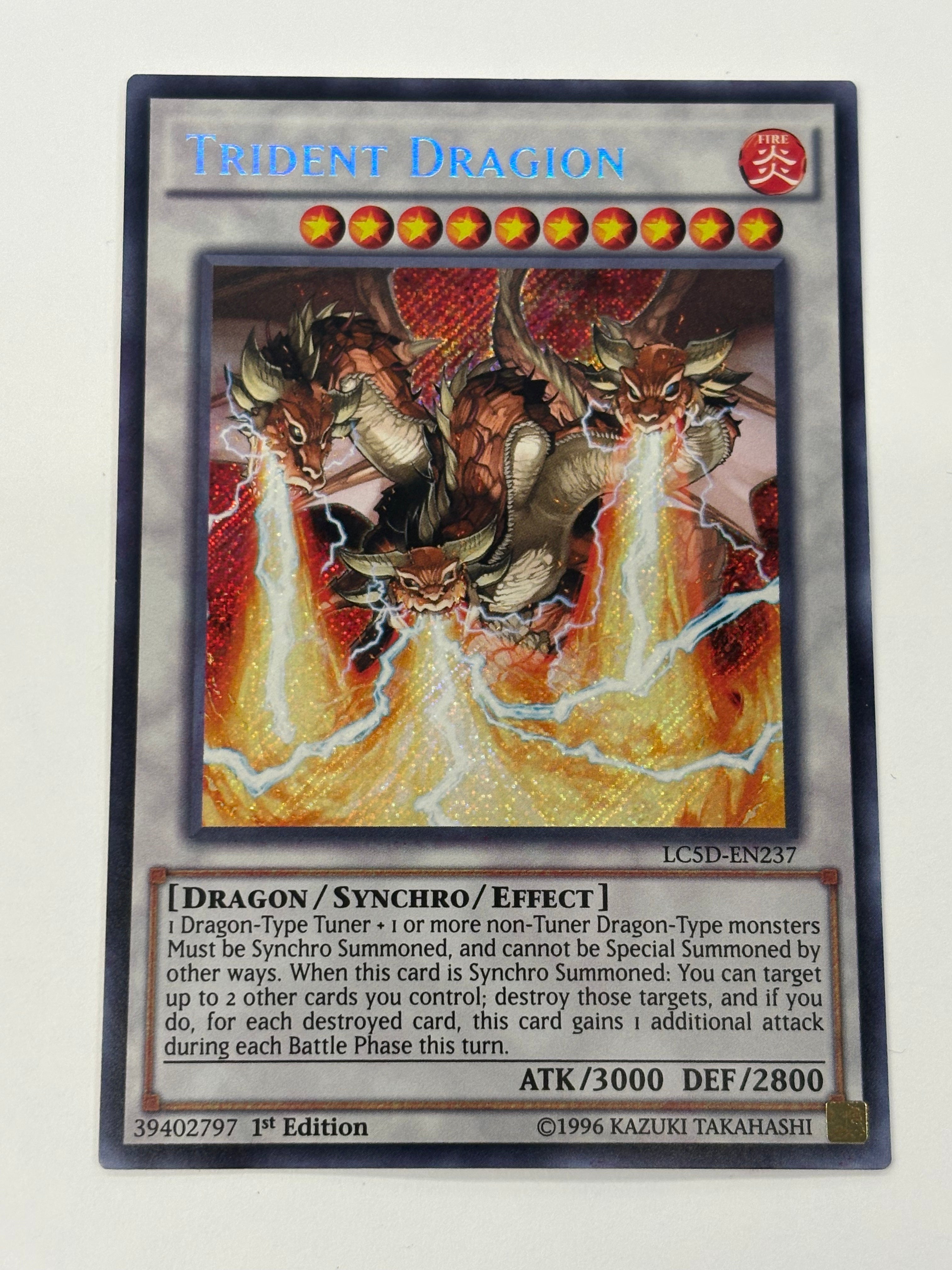 Yu-Gi-Oh! TCG - Legendary Collection 5D's Trident Dragon LC5D-EN237 Secret Rare NM