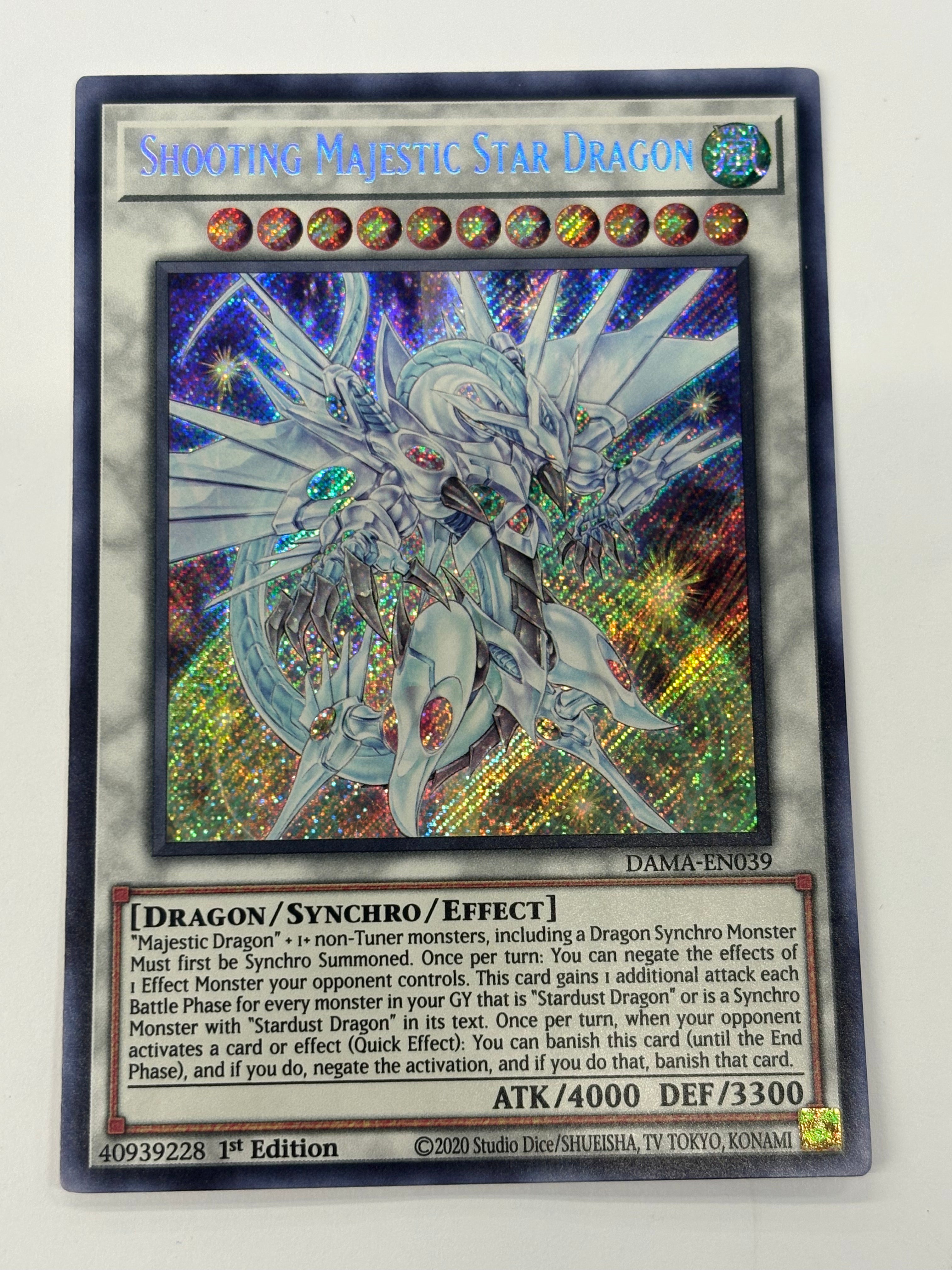 Yu-Gi-Oh! TCG - Dawn of Majesty Shooting Majestic Star Dragon DAMA-EN039 Secret Rare NM