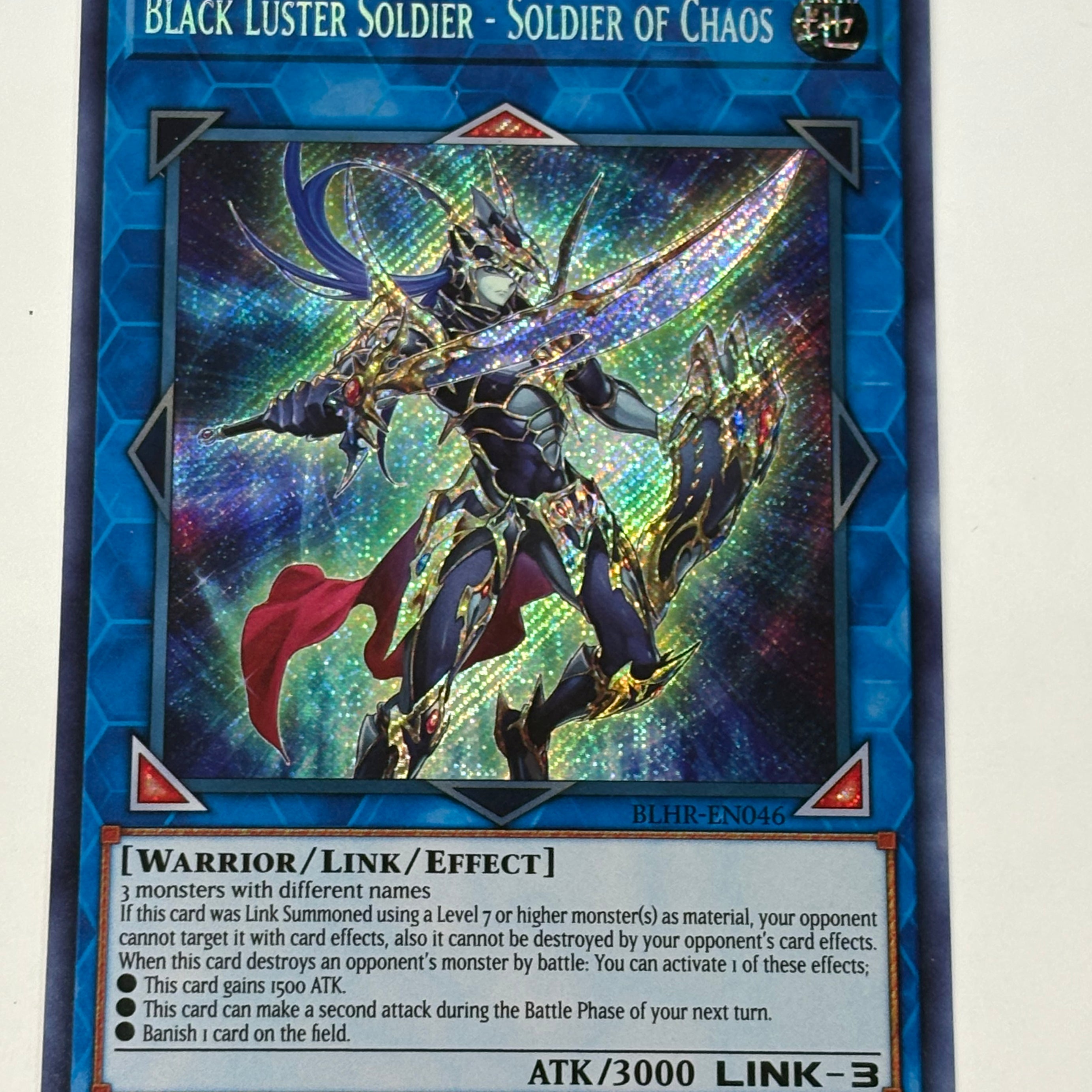 Yu-Gi-Oh! TCG - Battles of Legend: Hero's Revenge Black Luster Soldier - Soldier of Chaos BLHR-EN046 Secret Rare NM
