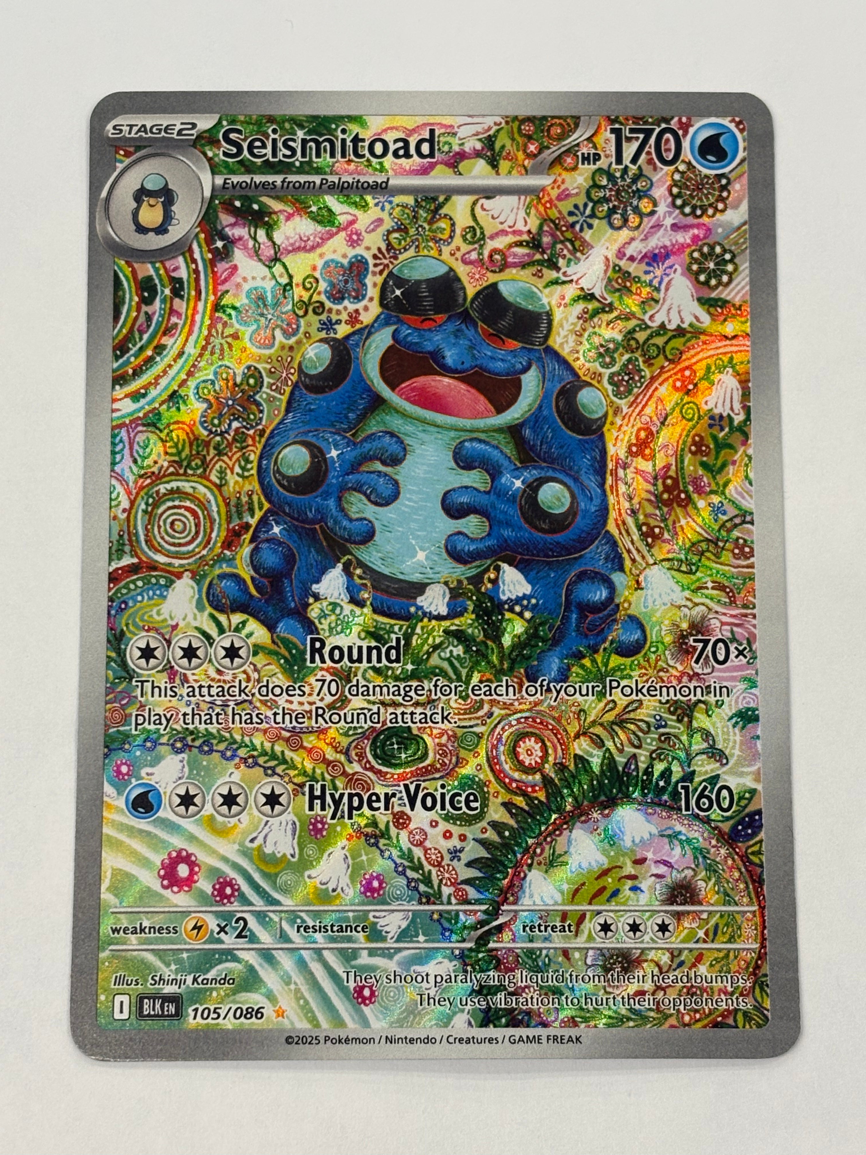 Pokémon TCG - Black Bolt Seismitoad 105/086 NM
