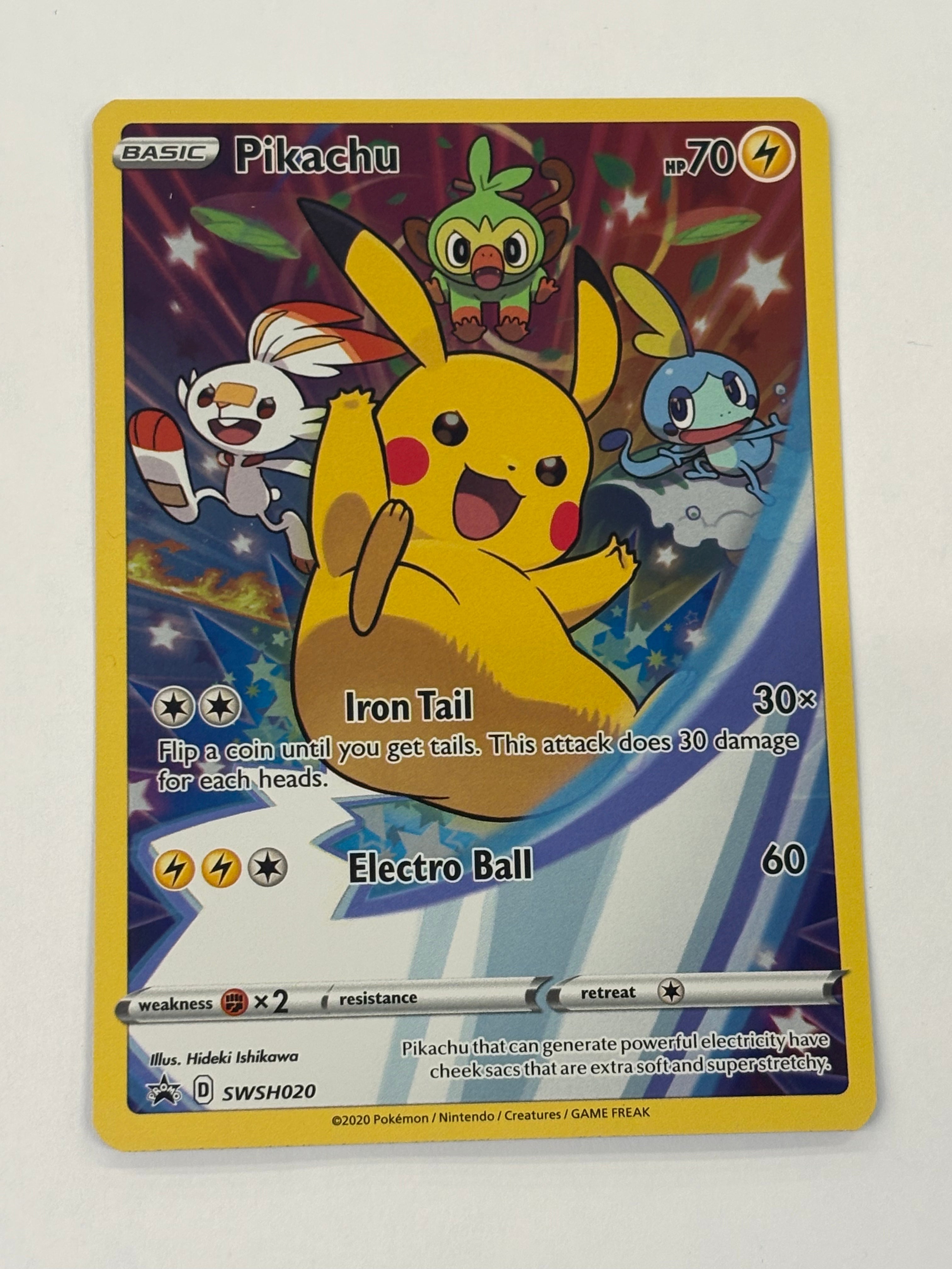 Pokémon TCG - Sword & Shield Promo Cards Pikachu SWSH020 NM