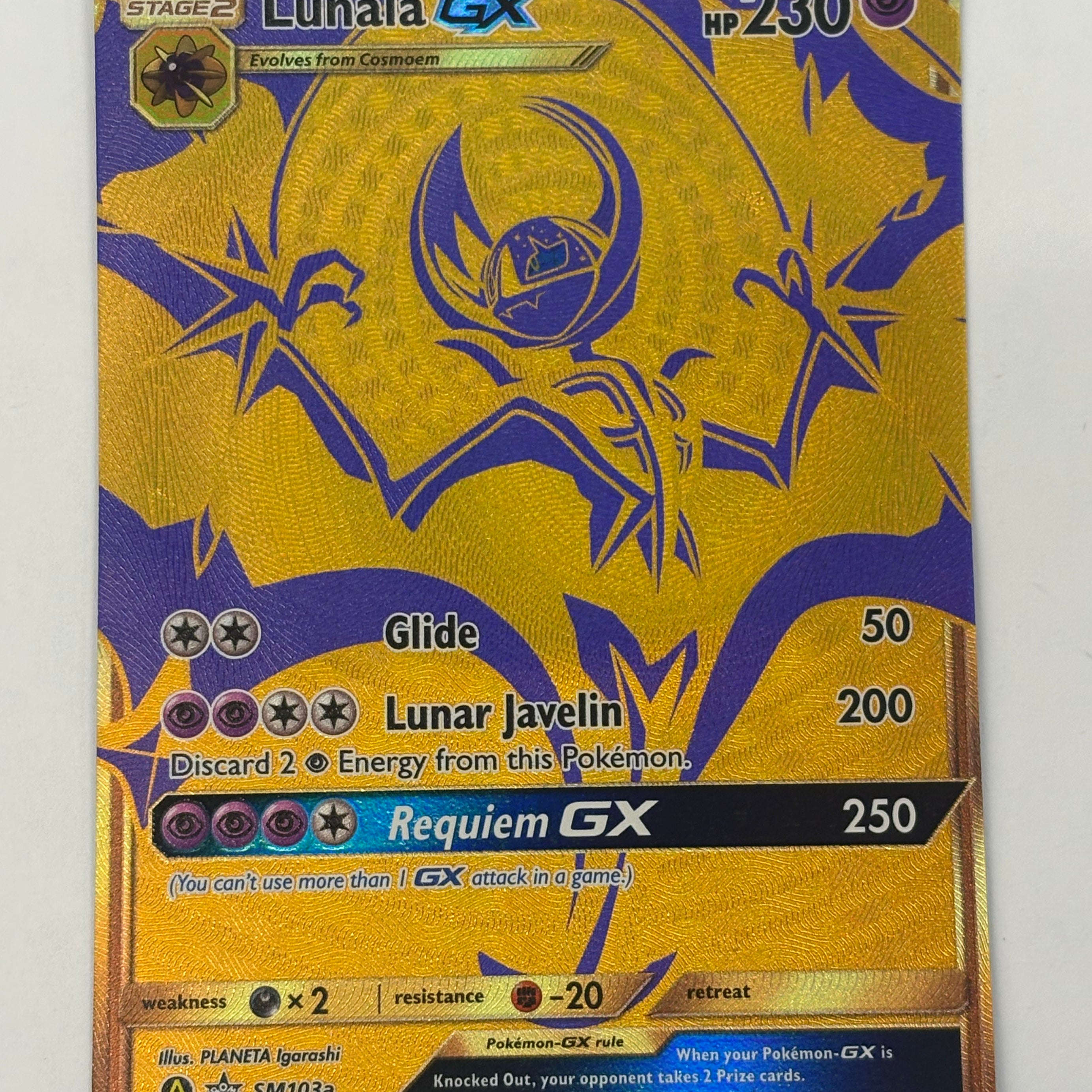 Pokemon TCG - Sun & Moon Promo Lunala GX SM103a NM