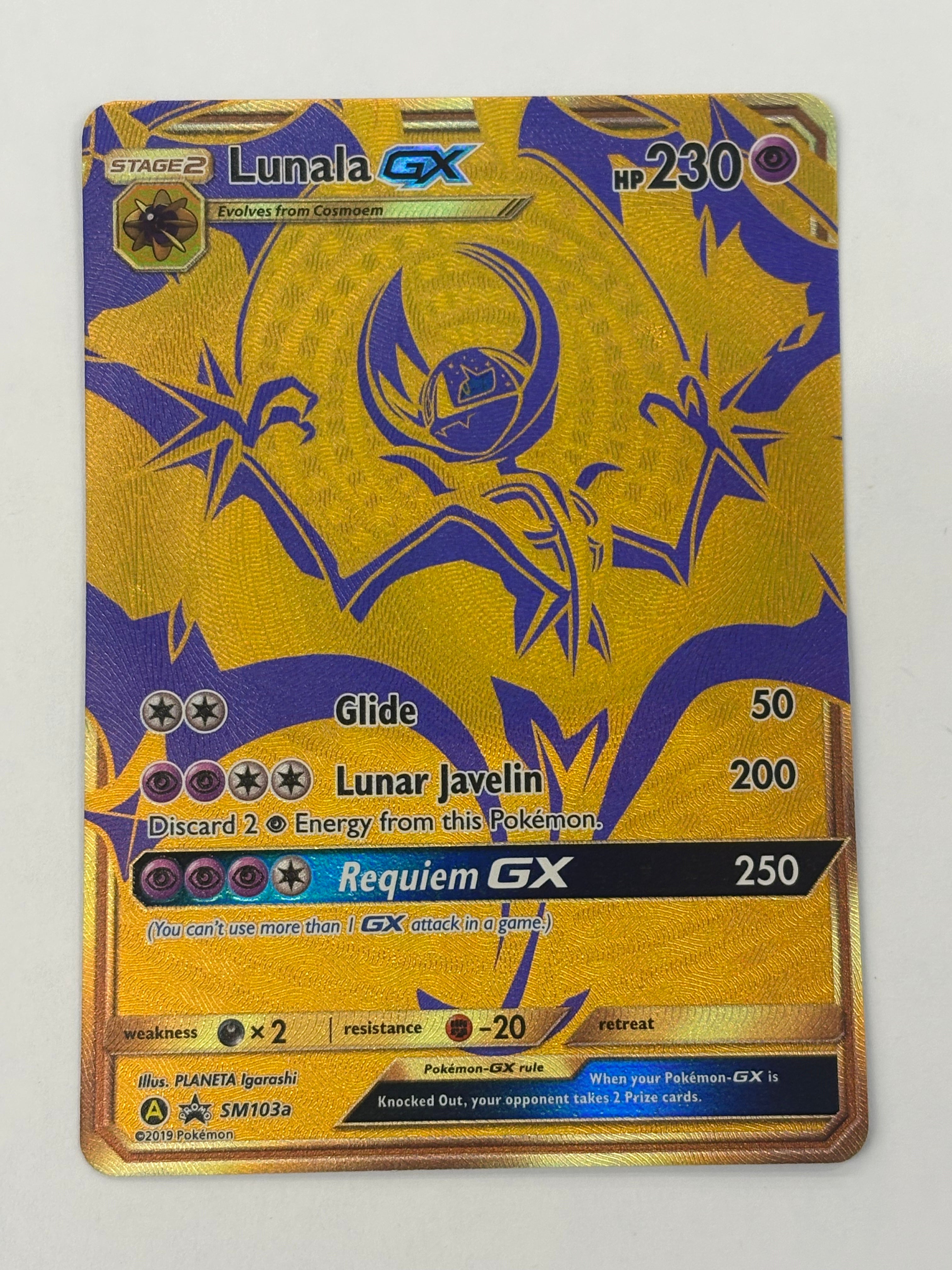 Pokemon TCG - Sun & Moon Promo Lunala GX SM103a NM