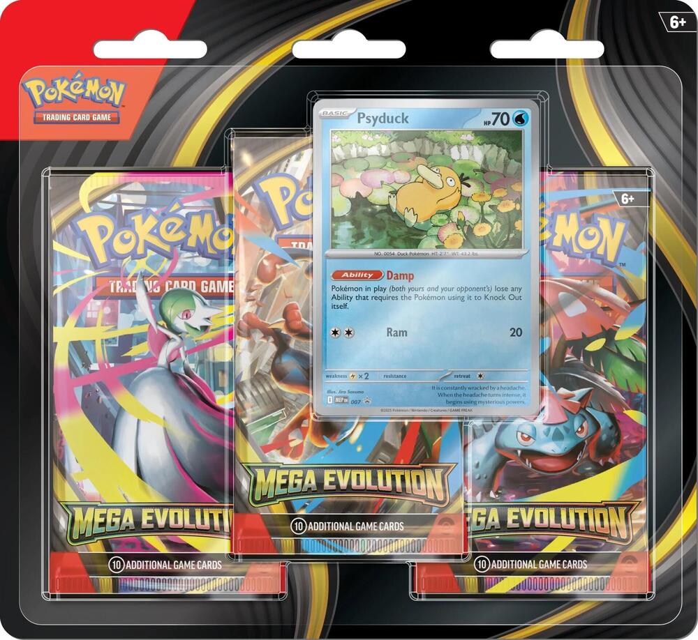 Pokémon TCG - Mega Evolution 3-Pack Blister [Psyduck]