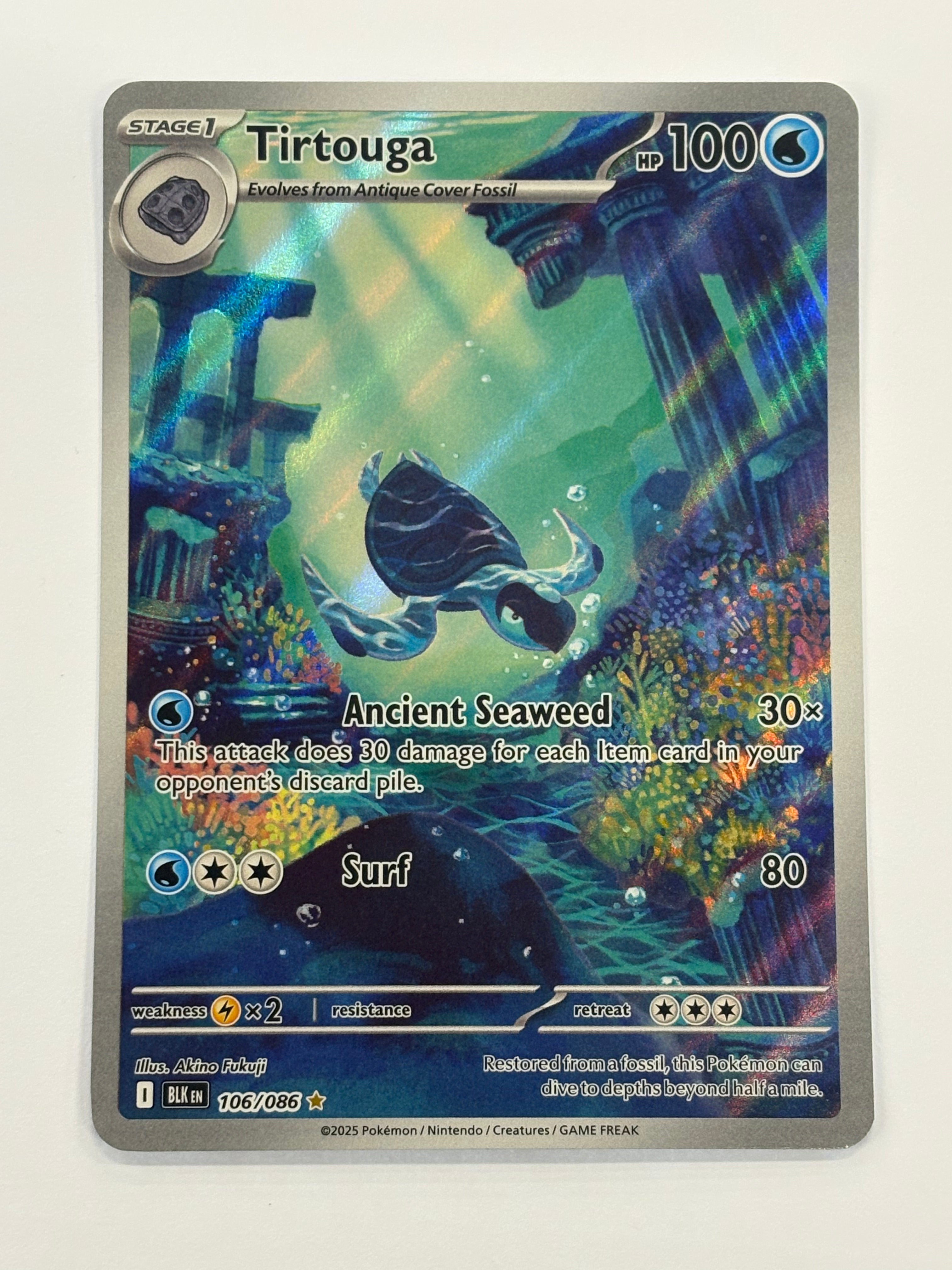 Pokémon TCG - Black Bolt Tirtouga 106/086 NM