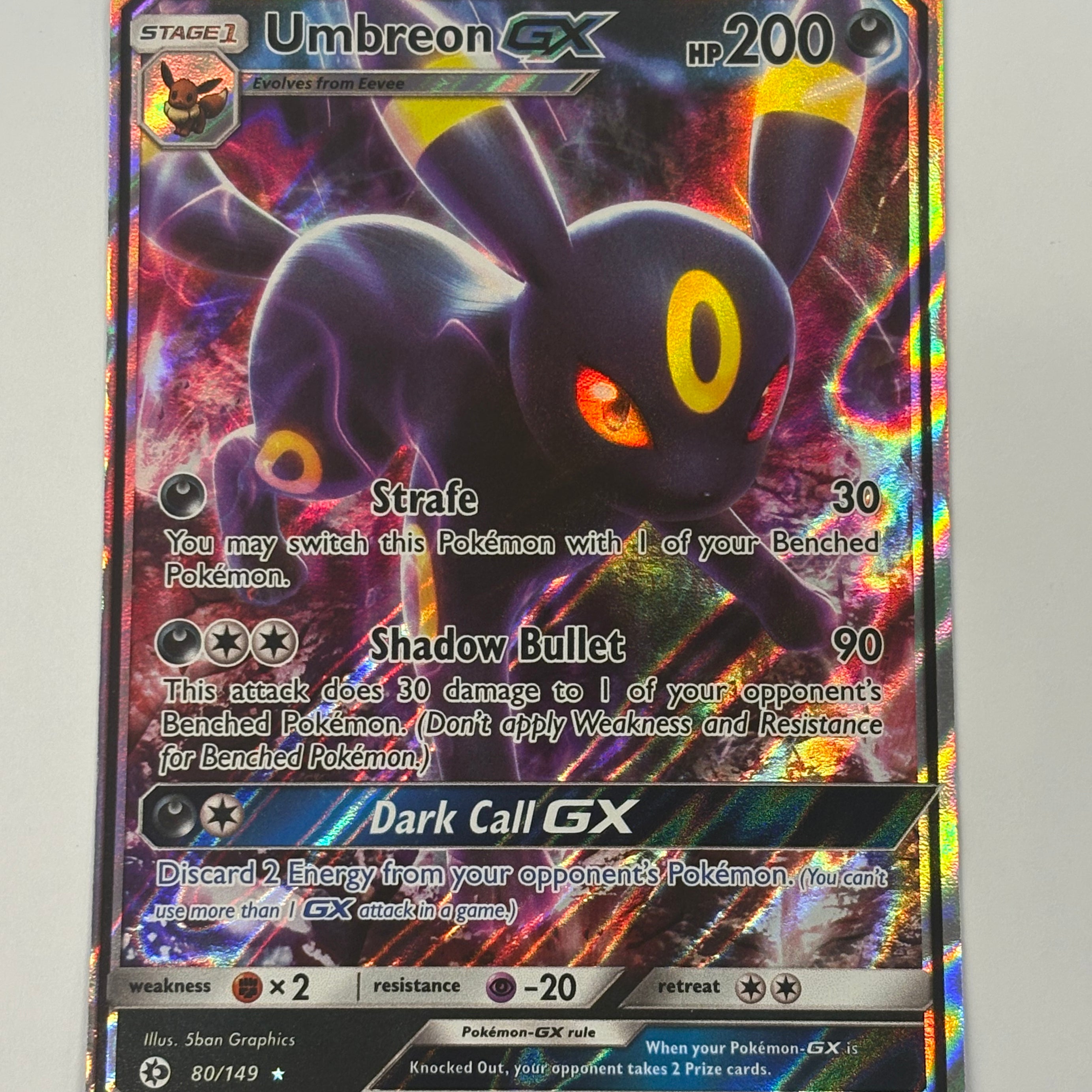 Pokémon TCG - Sun & Moon Base Set Umbreon GX 80/149 MP