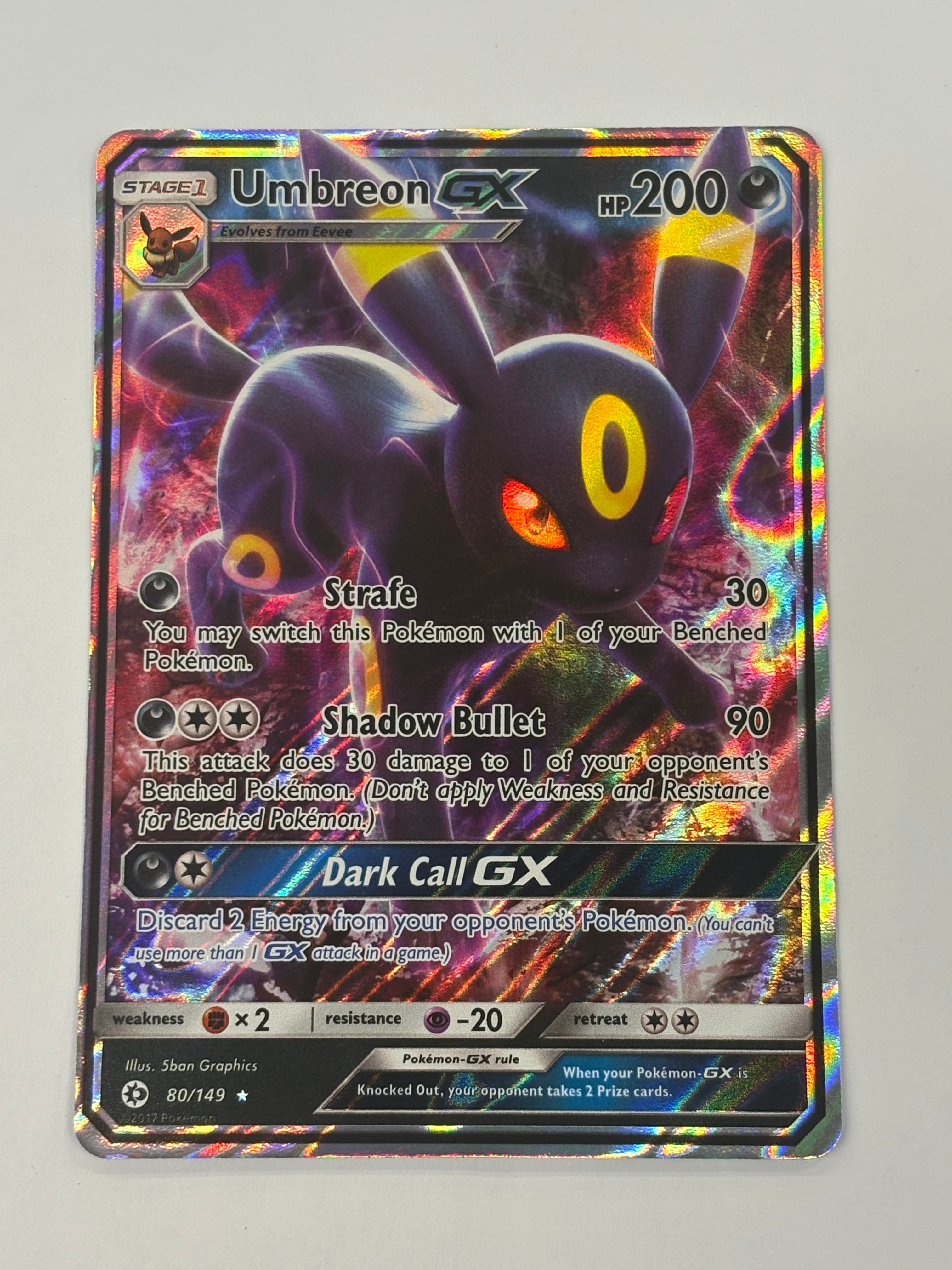Pokémon TCG - Sun & Moon Base Set Umbreon GX 80/149 MP