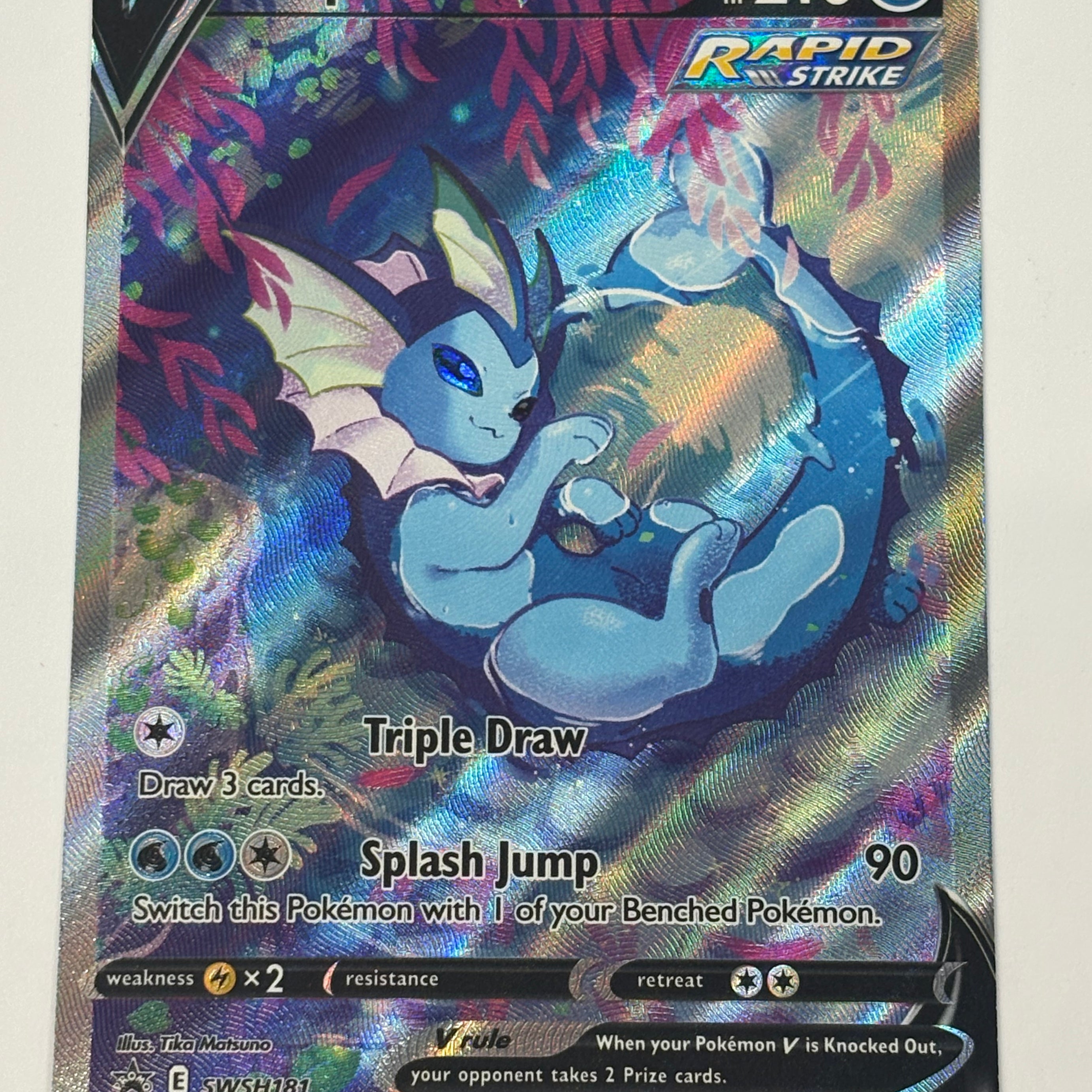 Pokémon TCG - Sword & Shield Promo Vaporeon V SWSH181 NM