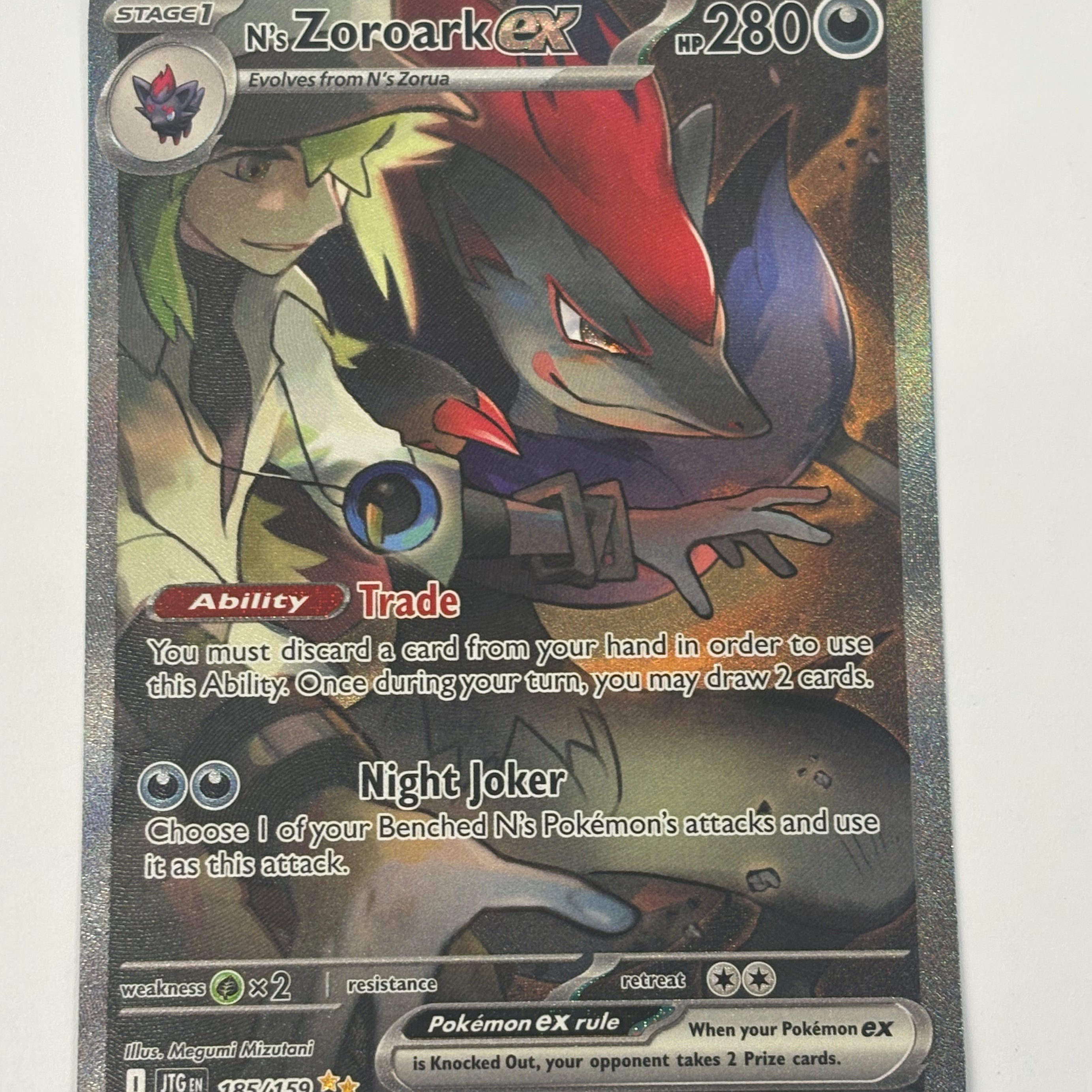 Pokémon TCG - Journey Together N’s Zoroark ex 185/159 NM