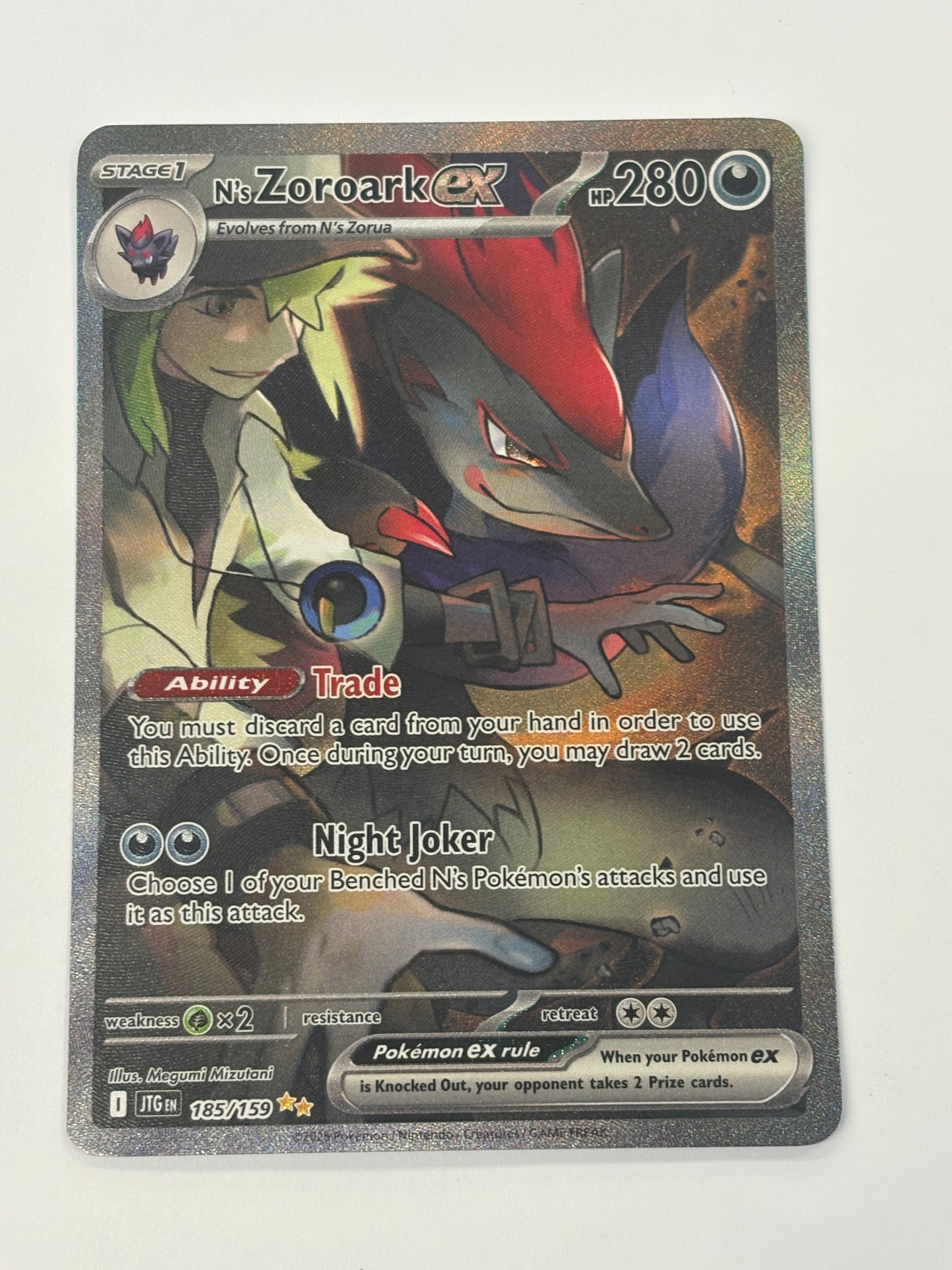 Pokémon TCG - Journey Together N’s Zoroark ex 185/159 NM