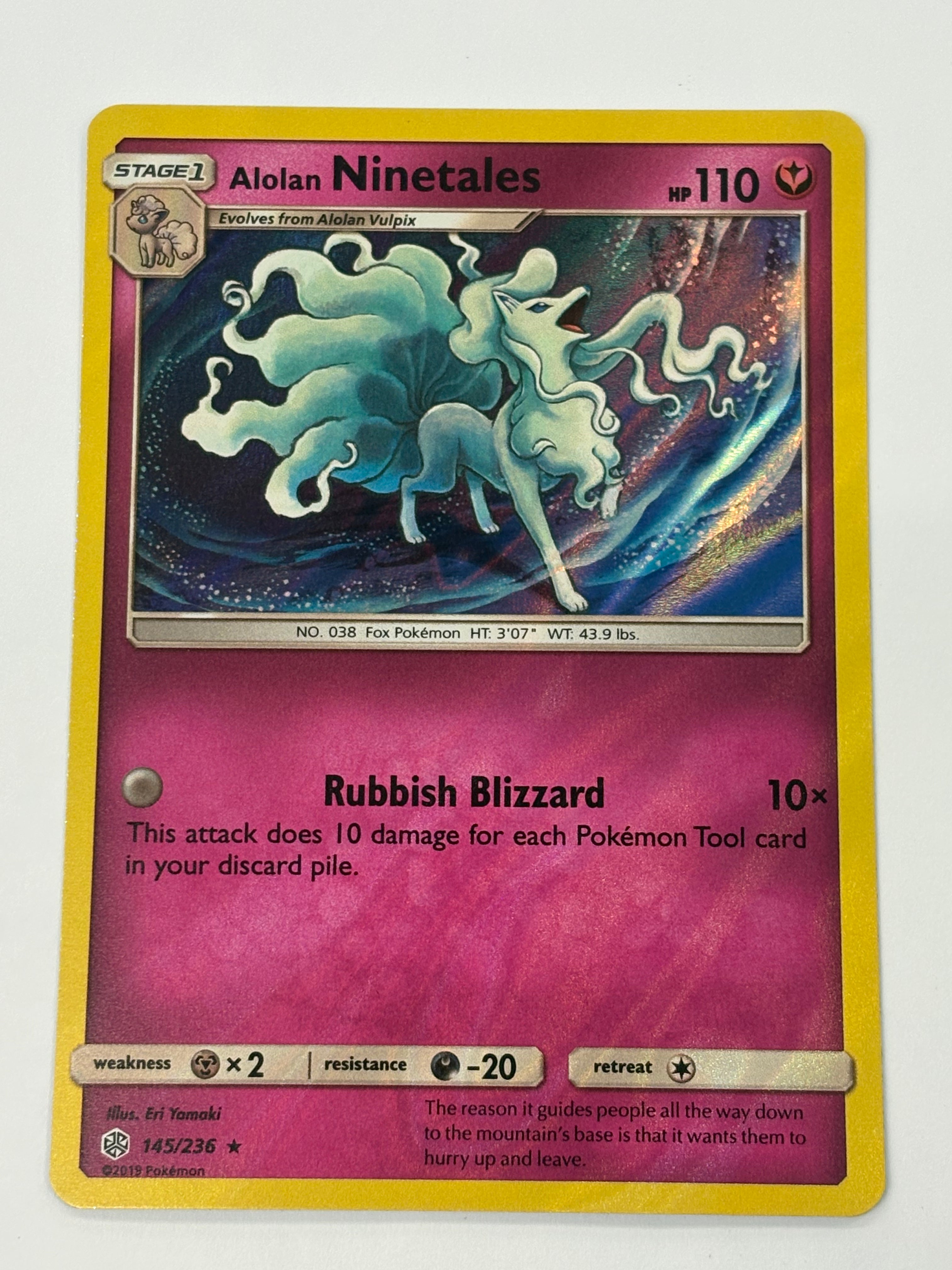Pokémon TCG - Cosmic Eclipse Alolan Ninetales (Holofoil) 145/236 NM