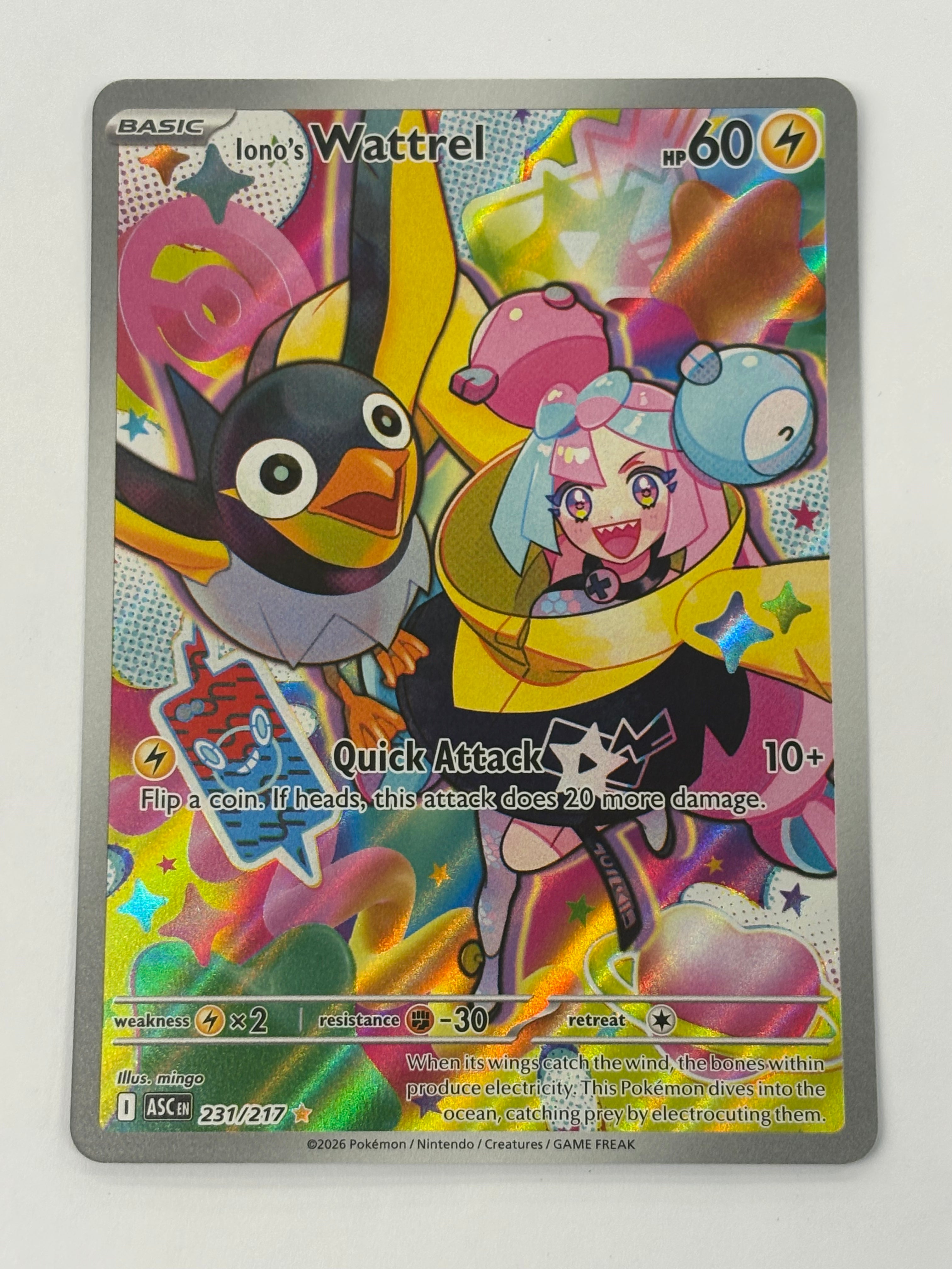 Pokémon TCG - Ascended Heroes Iono’s Wattrel 231/217 NM