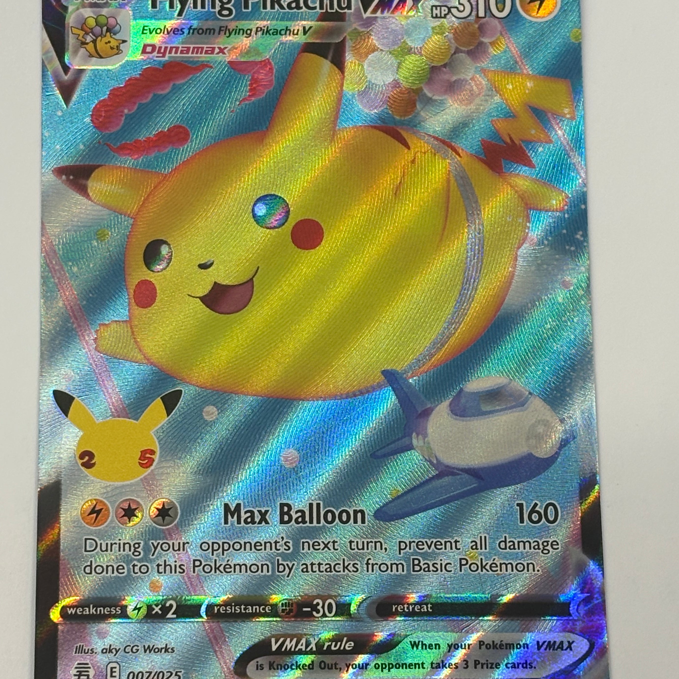 Pokémon TCG - Celebrations Flying Pikachu VMAX 007/025 NM