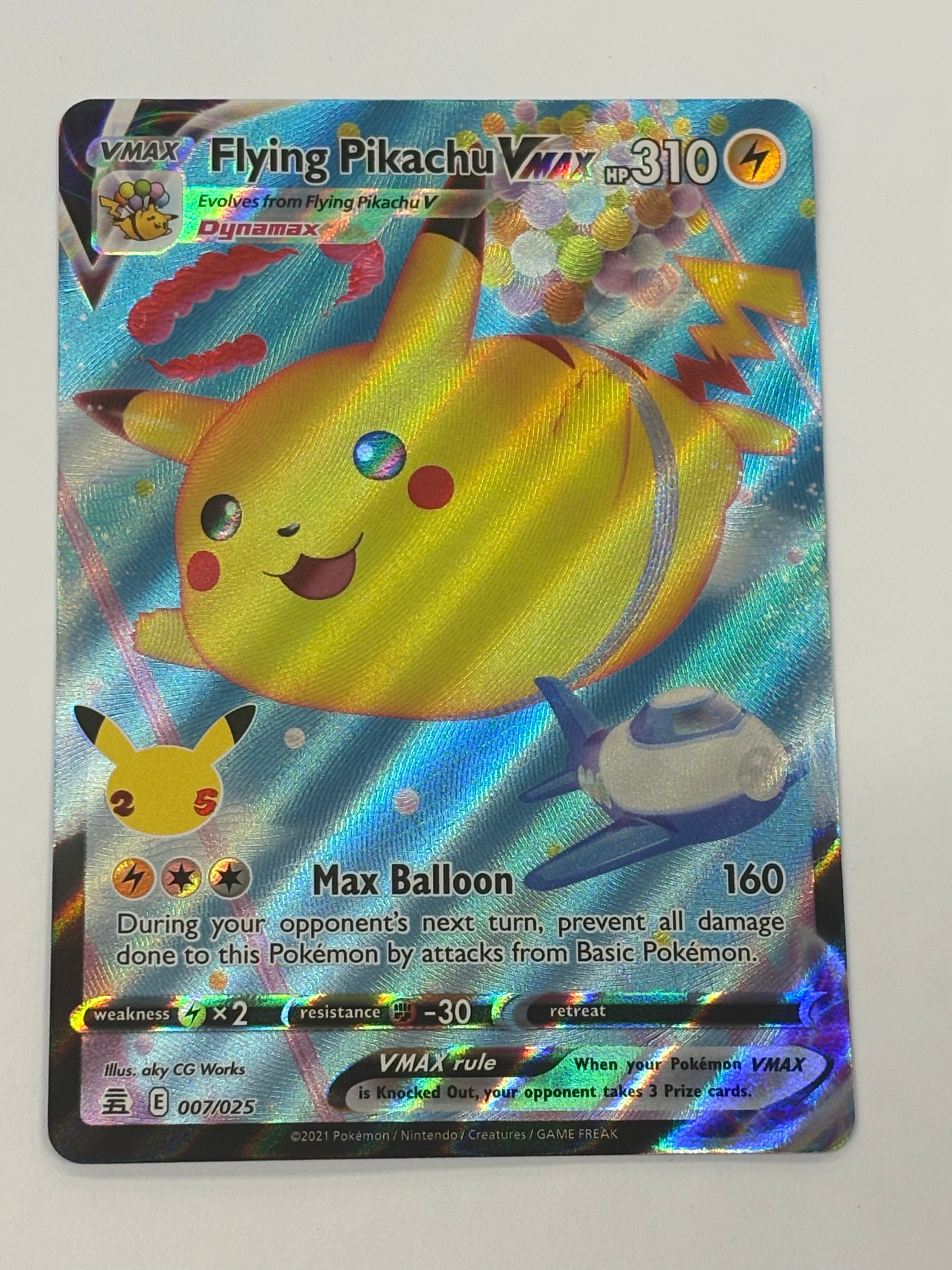 Pokémon TCG - Celebrations Flying Pikachu VMAX 007/025 NM
