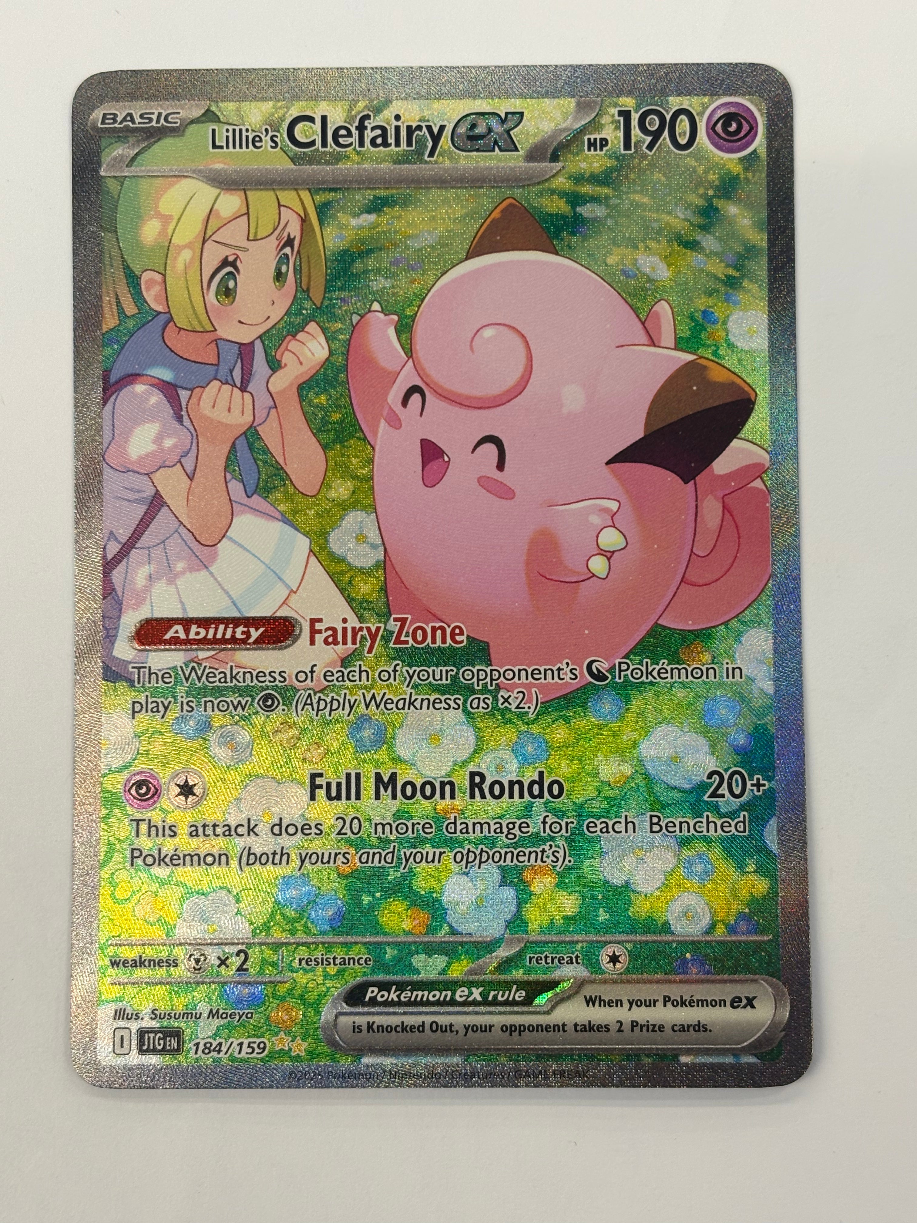 Pokémon TCG - Journey Together Lillie's Clefairy ex 184/159 NM