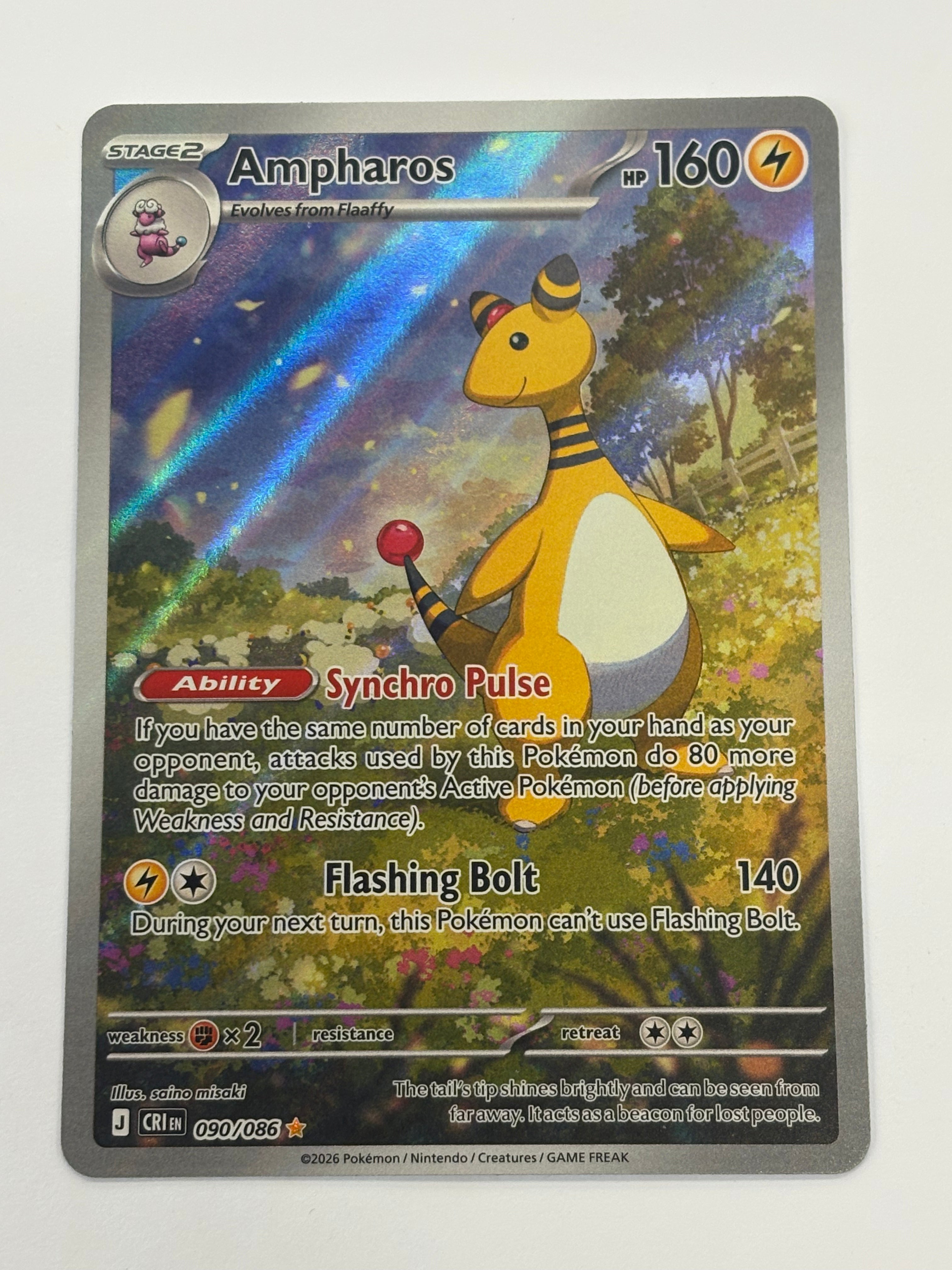 Pokémon TCG - Chaos Rising Ampharos 090/086 NM