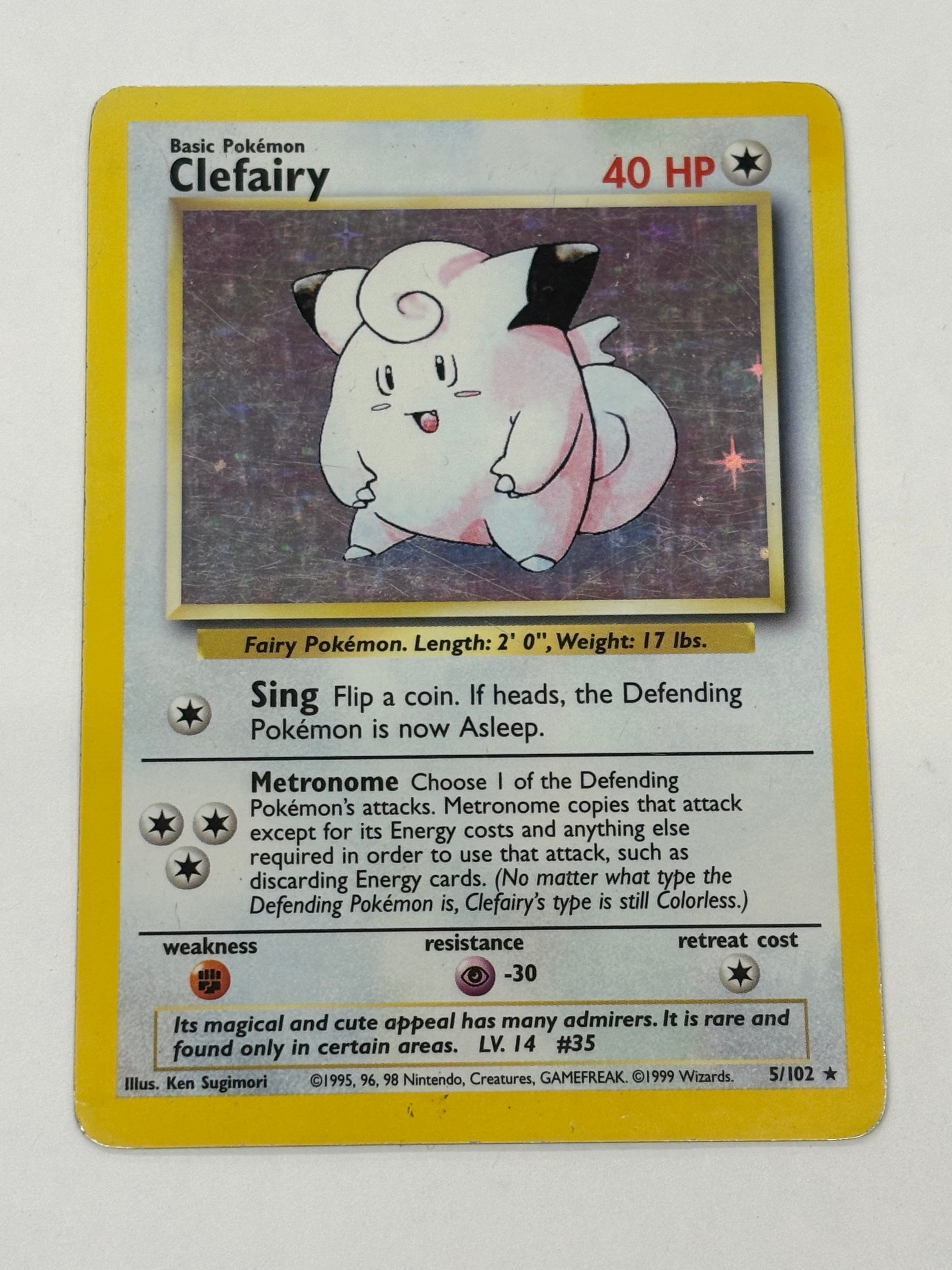 Pokémon TCG - Base Set Unlimited Clefairy Holo 5/102 HP