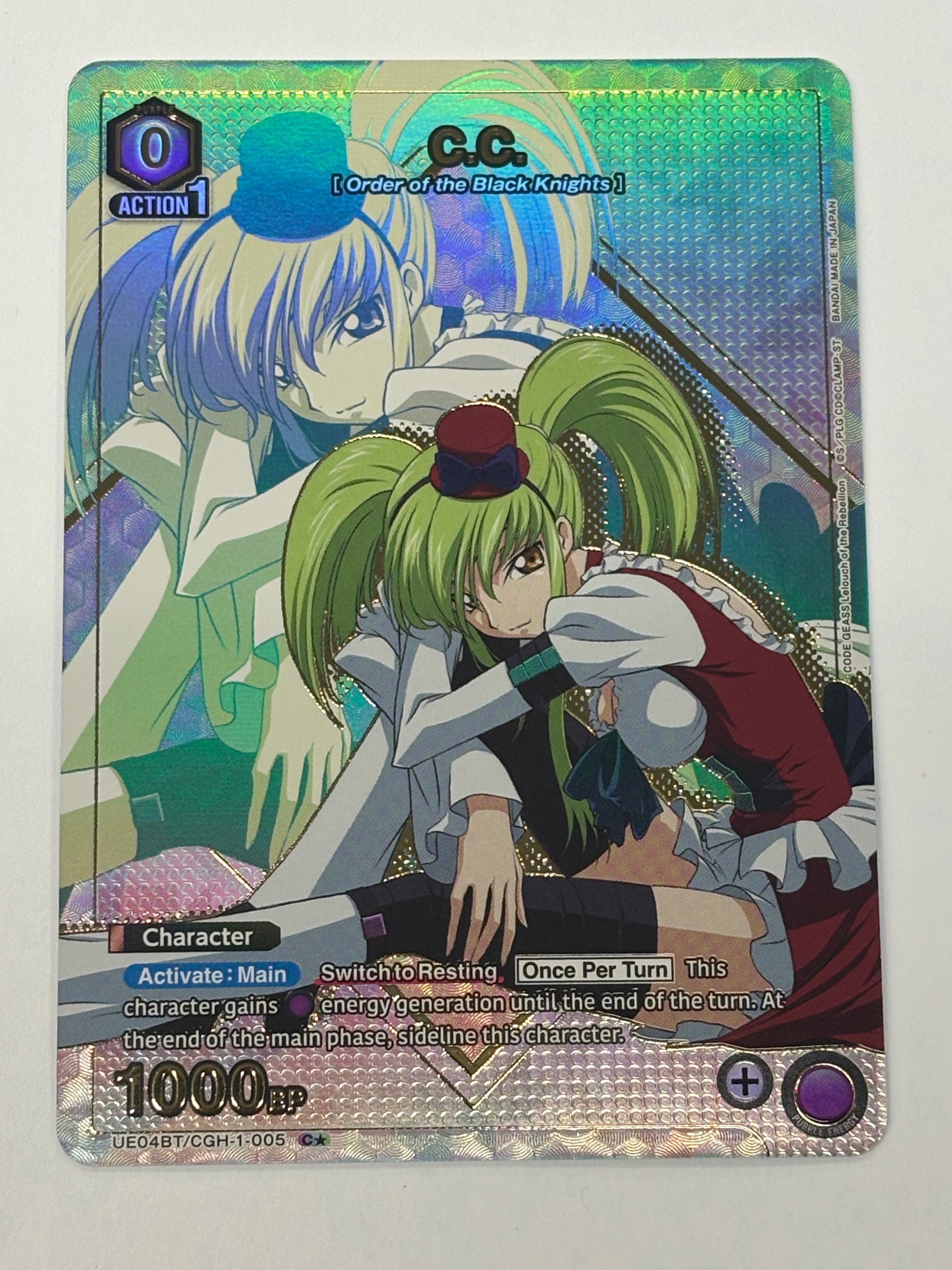 Union Arena TCG: CODE GEASS: Lelouch of the Rebellion UE04BT C.C CGH-1-005 NM (C*)