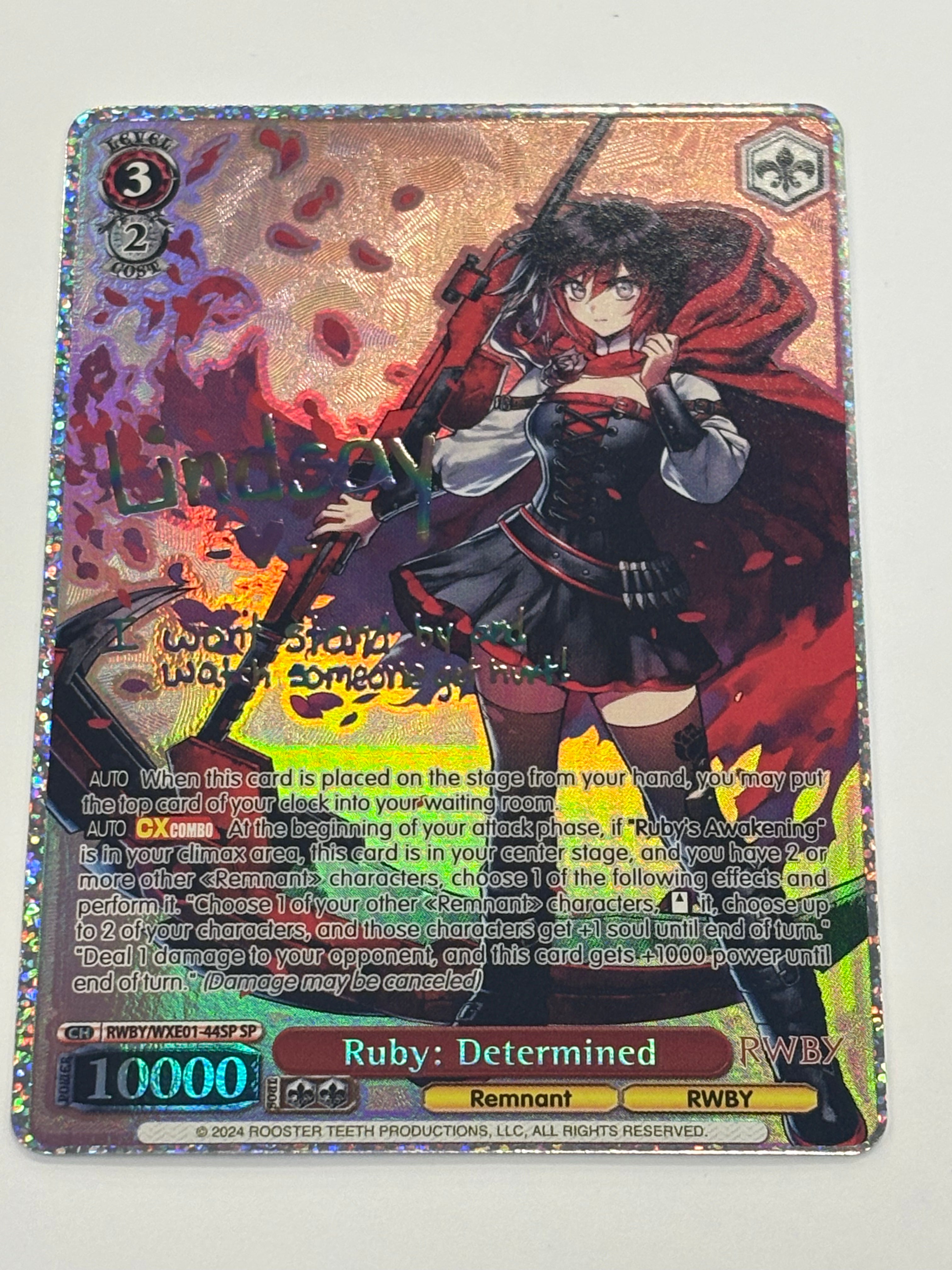 Weiss Schwarz TCG - RWBY Premium Booster Ruby: Determined WXE01-44SP NM