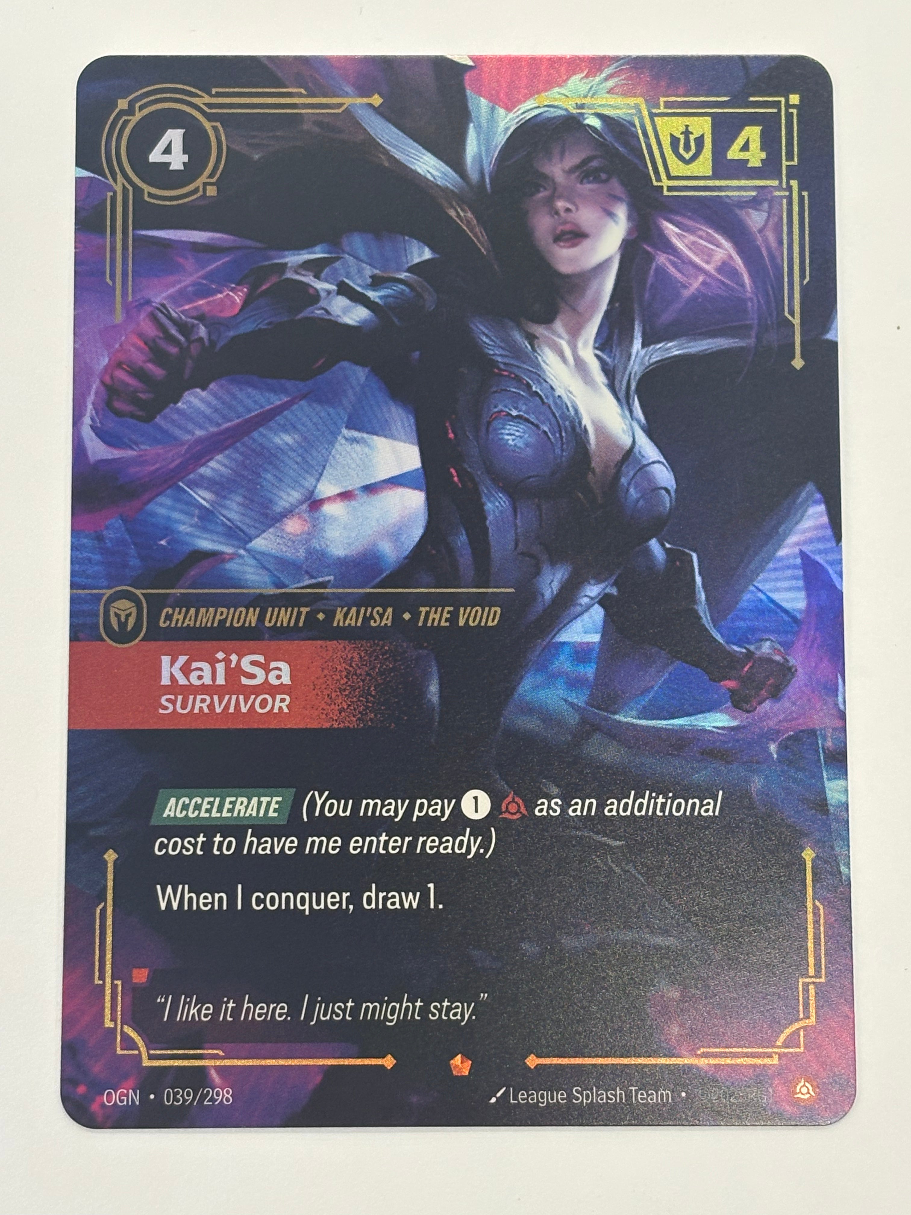 Riftbound TCG - Origins Kai’Sa (Survivor) 039/298 NM