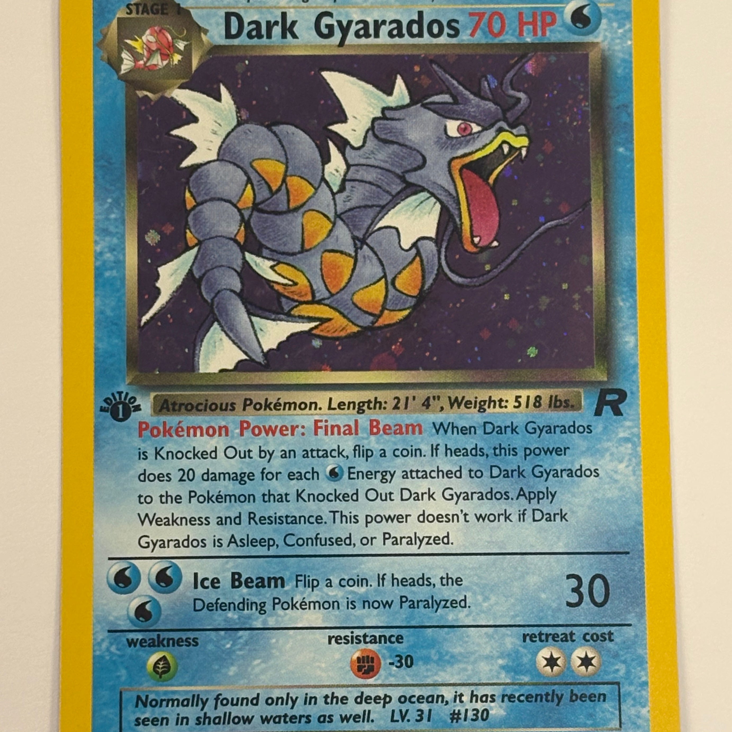 Pokémon TCG - Team Rocket 1st Edition Dark Gyarados Holo 8/82 LP