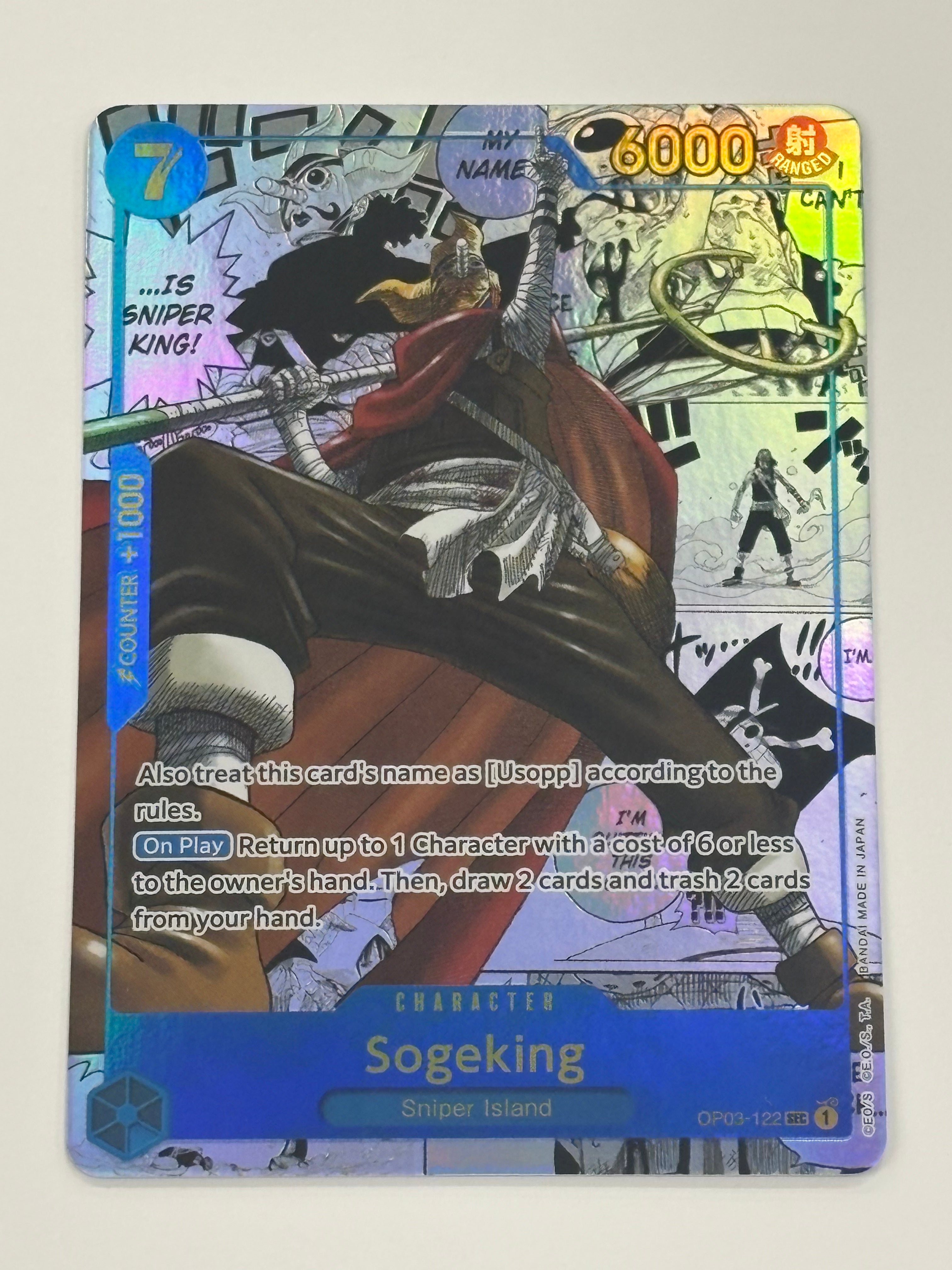 One Piece TCG - Pillars of Strength OP03 Sogeking (Alternate Art Manga) OP03-122 NM