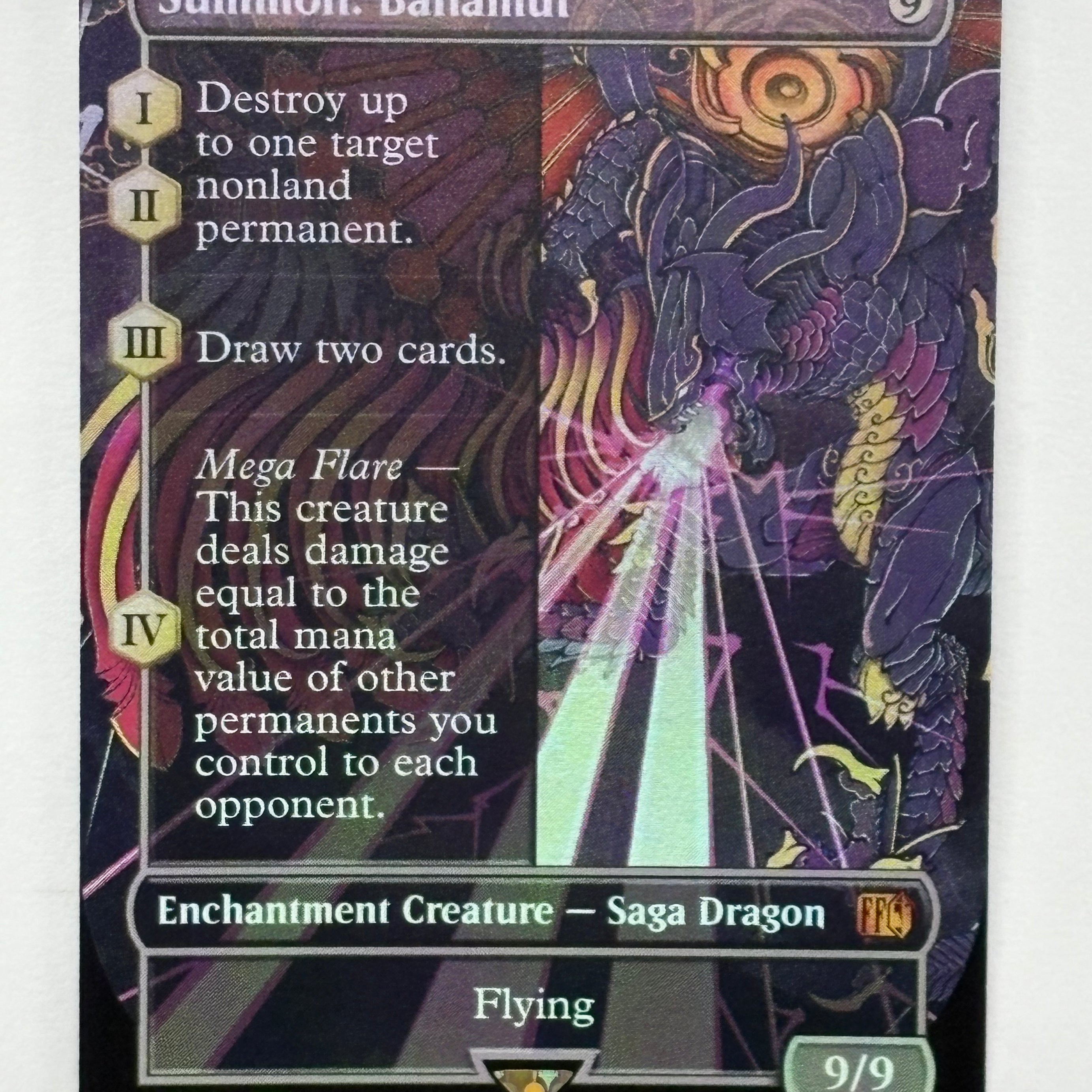 Magic The Gathering TCG - Final Fantasy Summon: Bahamut (Borderless) 356 Foil NM