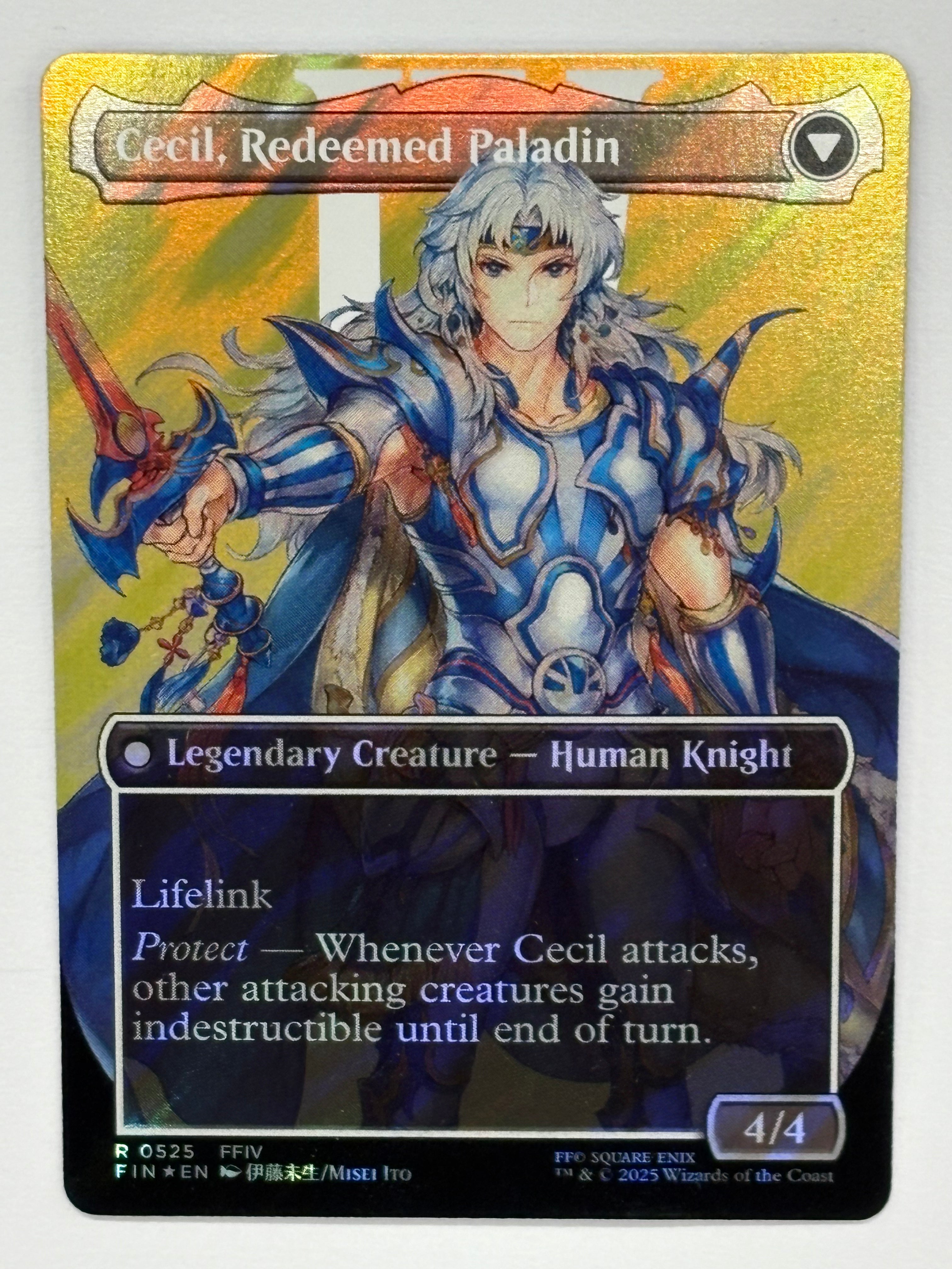 Magic The Gathering TCG - Final Fantasy Cecil, Dark Knight (Borderless) 525 Surge Foil NM