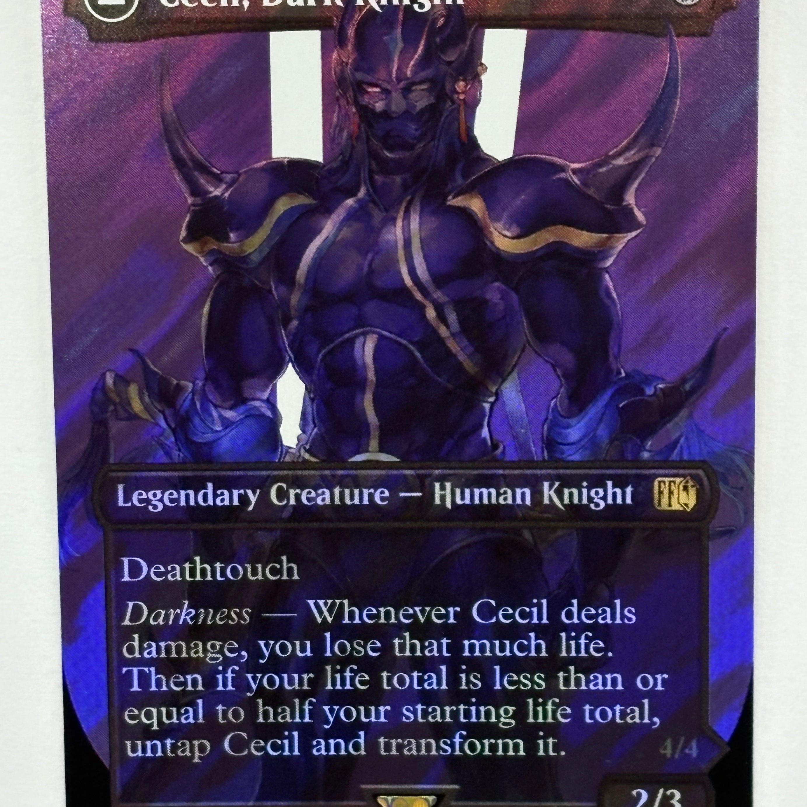 Magic The Gathering TCG - Final Fantasy Cecil, Dark Knight (Borderless) 525 Surge Foil NM