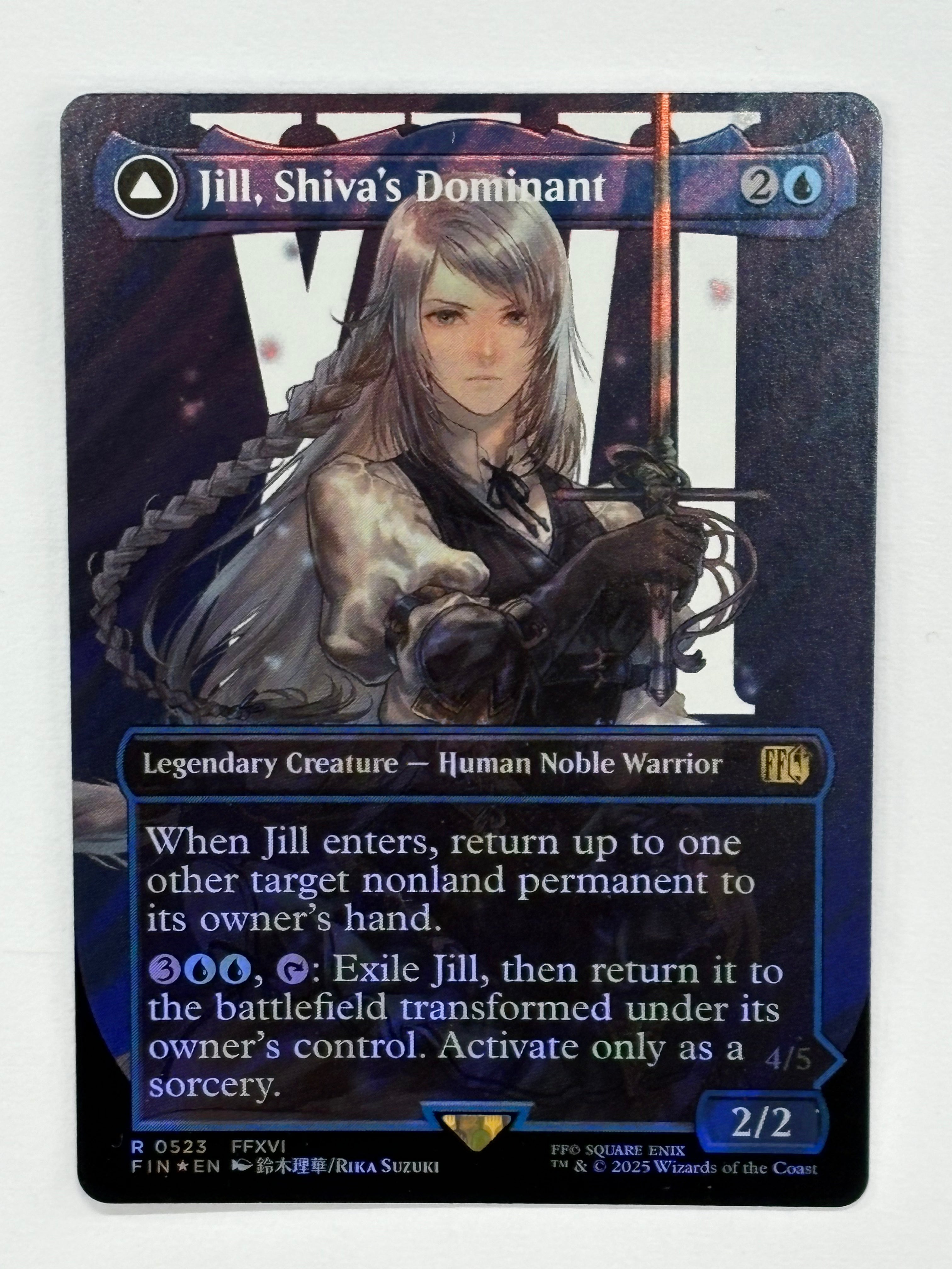 Magic The Gathering TCG - Final Fantasy Jill, Shiva’s Dominant (Borderless) 523 Surge Foil NM
