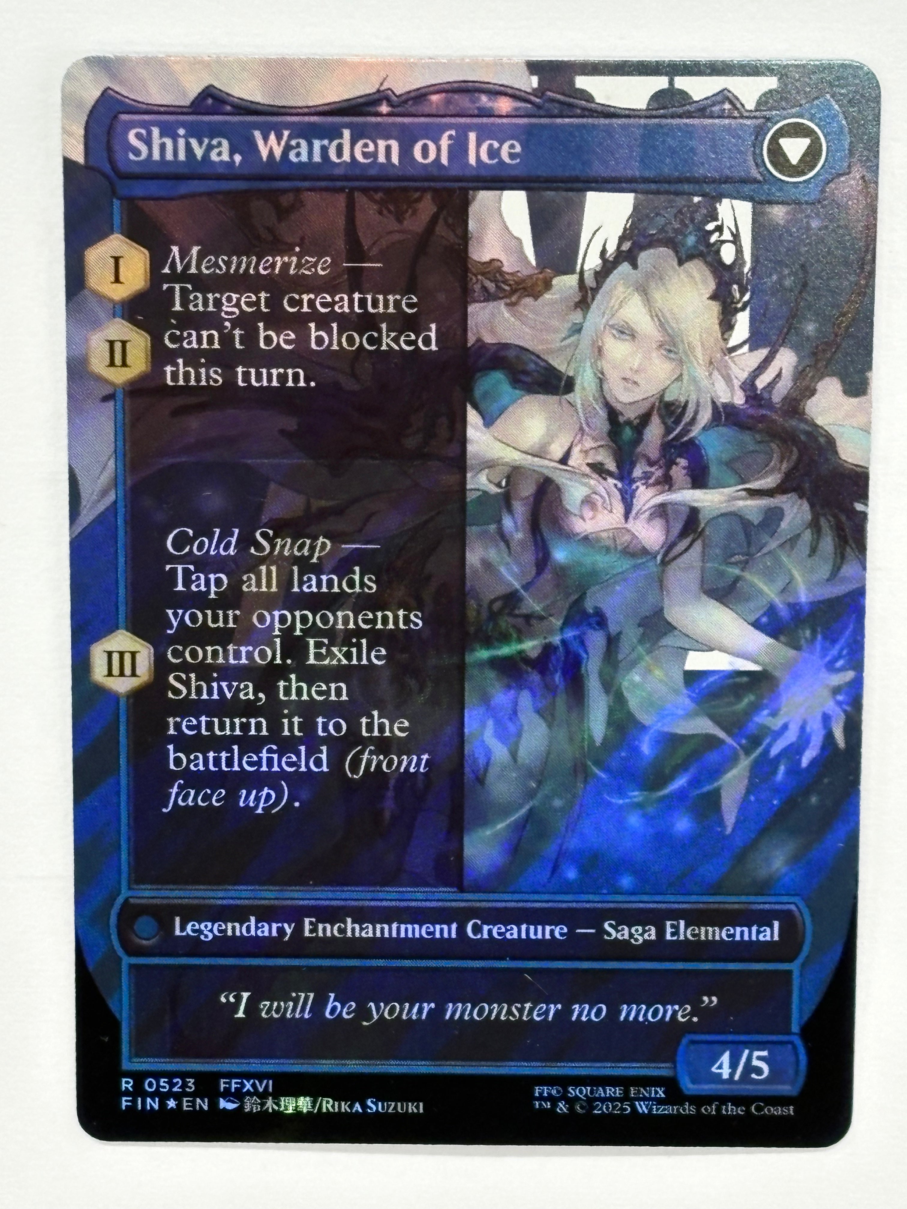 Magic The Gathering TCG - Final Fantasy Jill, Shiva’s Dominant (Borderless) 523 Surge Foil NM