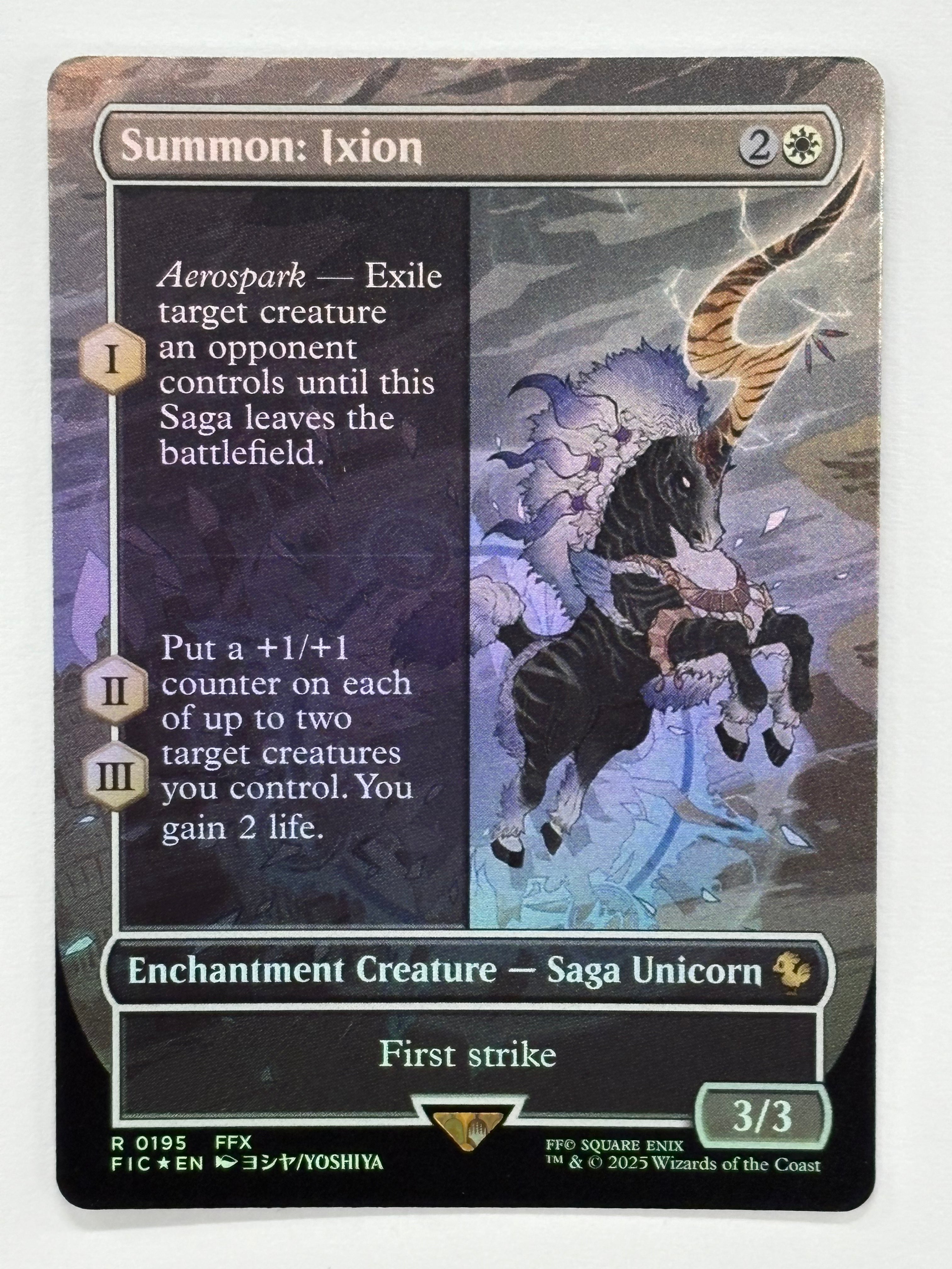 Magic The Gathering TCG - Commander: Final Fantasy Summon: Ixion (Borderless) 195 Foil NM