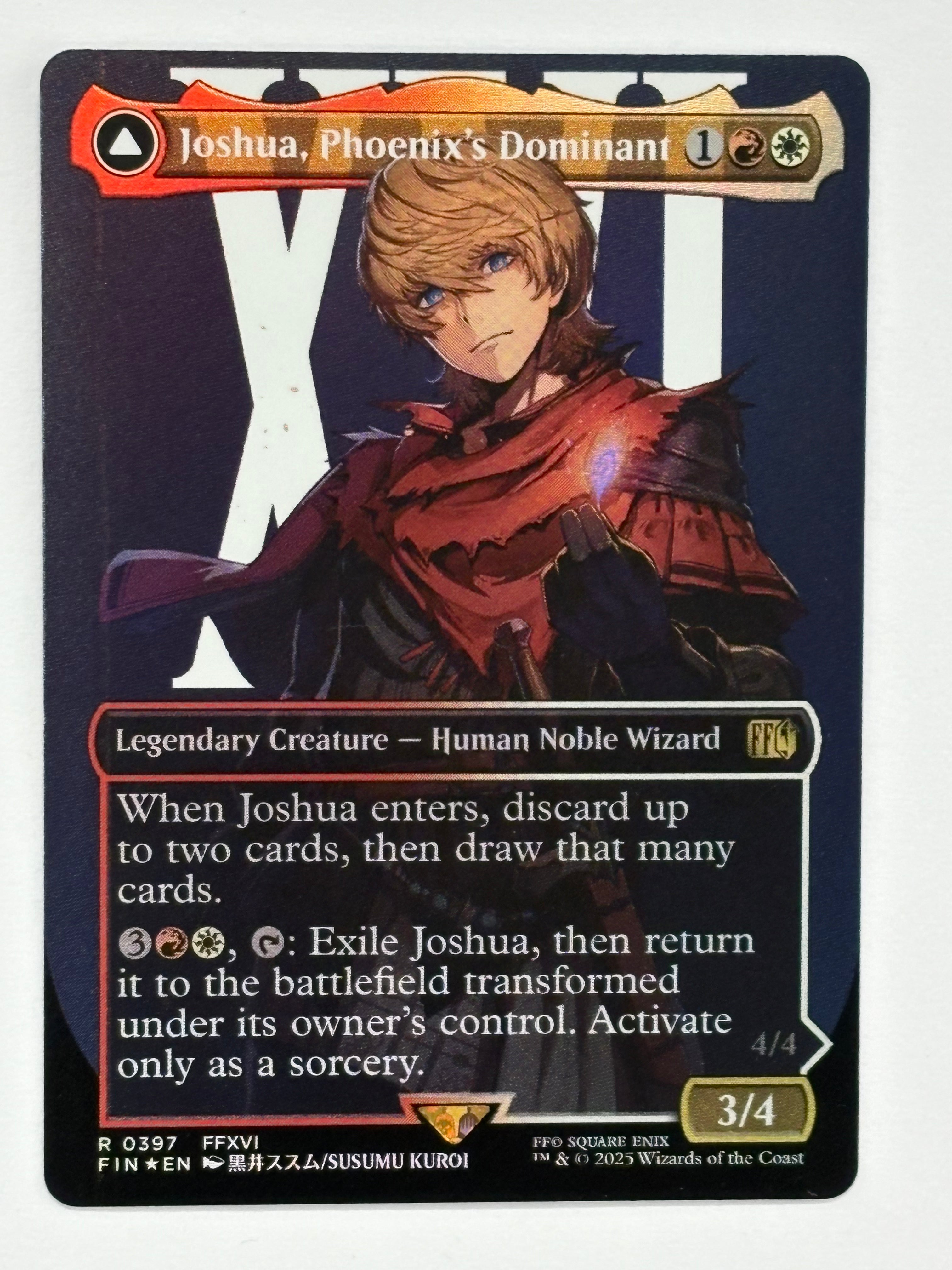 Magic The Gathering TCG - Final Fantasy Joshua, Phoenix’s Dominant (Borderless) 397 Foil NM