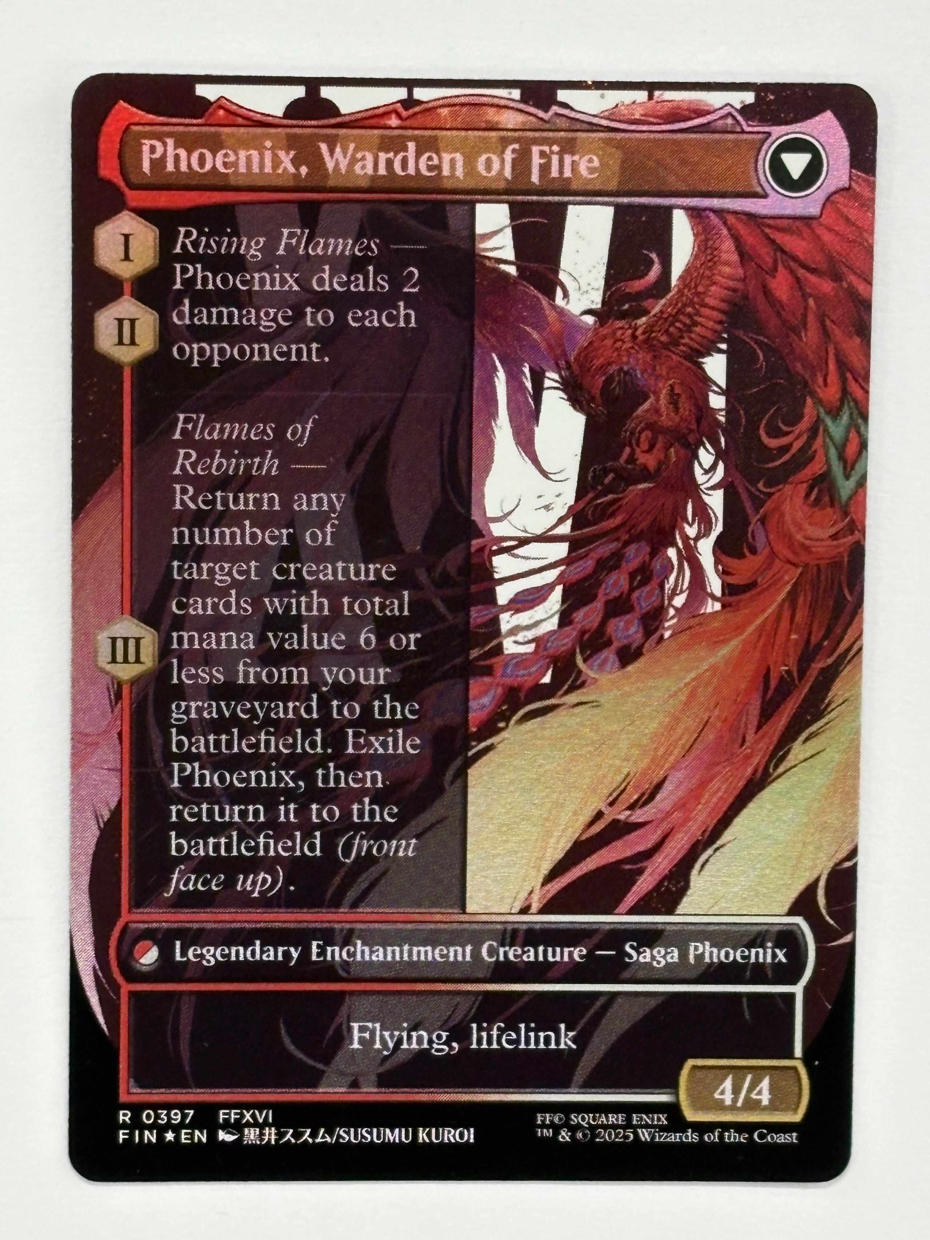 Magic The Gathering TCG - Final Fantasy Joshua, Phoenix’s Dominant (Borderless) 397 Foil NM