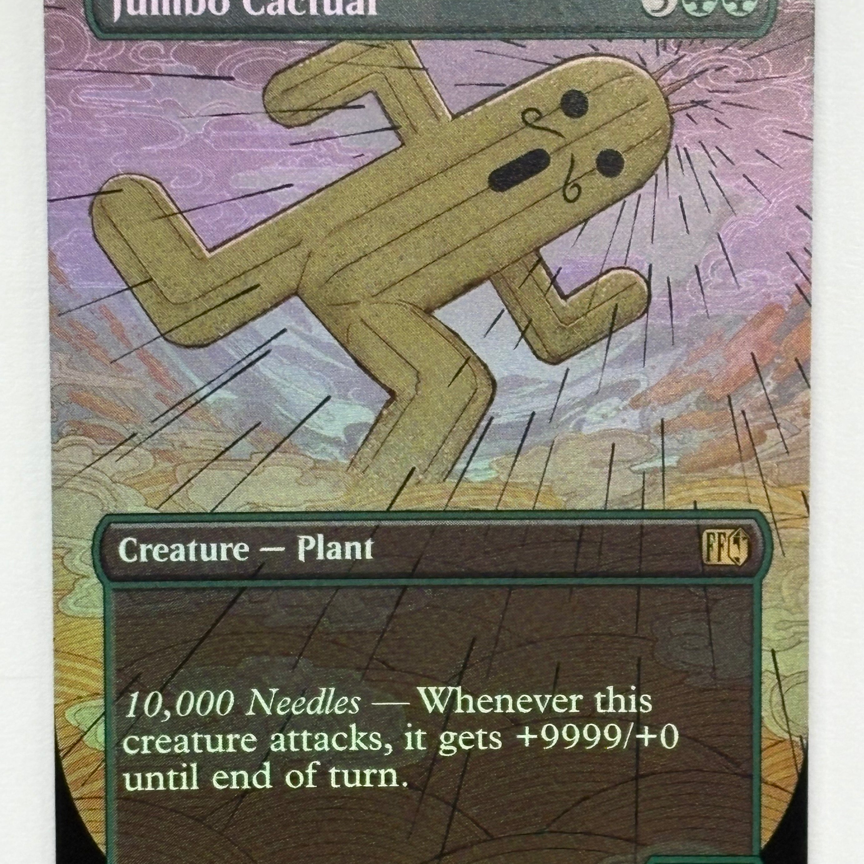 Magic The Gathering TCG - Final Fantasy Jumbo Cactuar (Borderless) 343 Foil NM