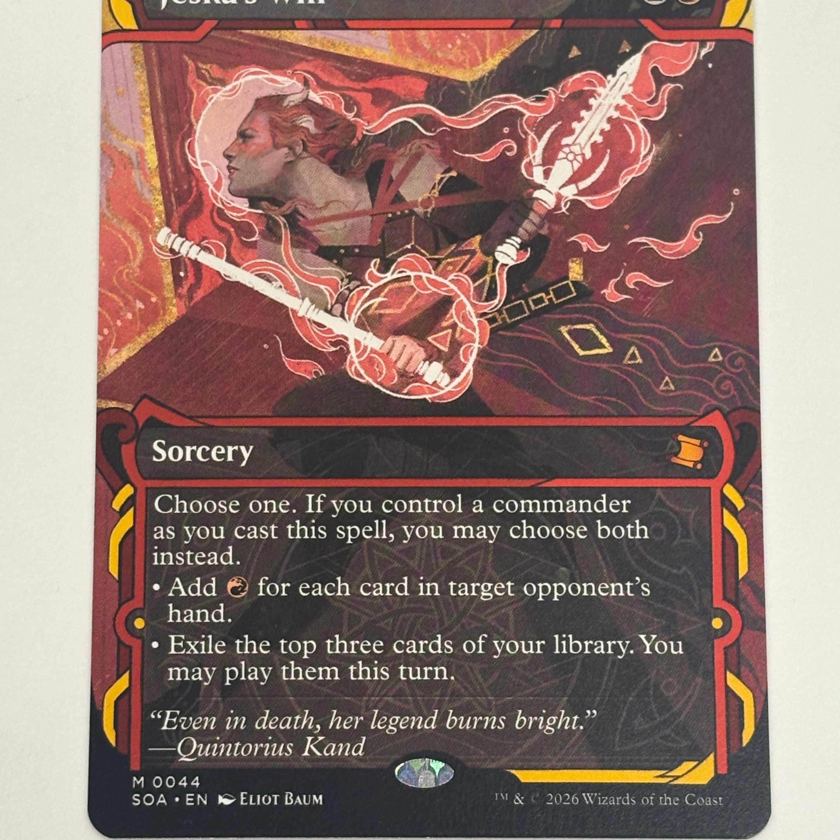 Magic the Gathering TCG - Secrets of Strixhaven Mystical Archive Jeska’s Will 0044 NM