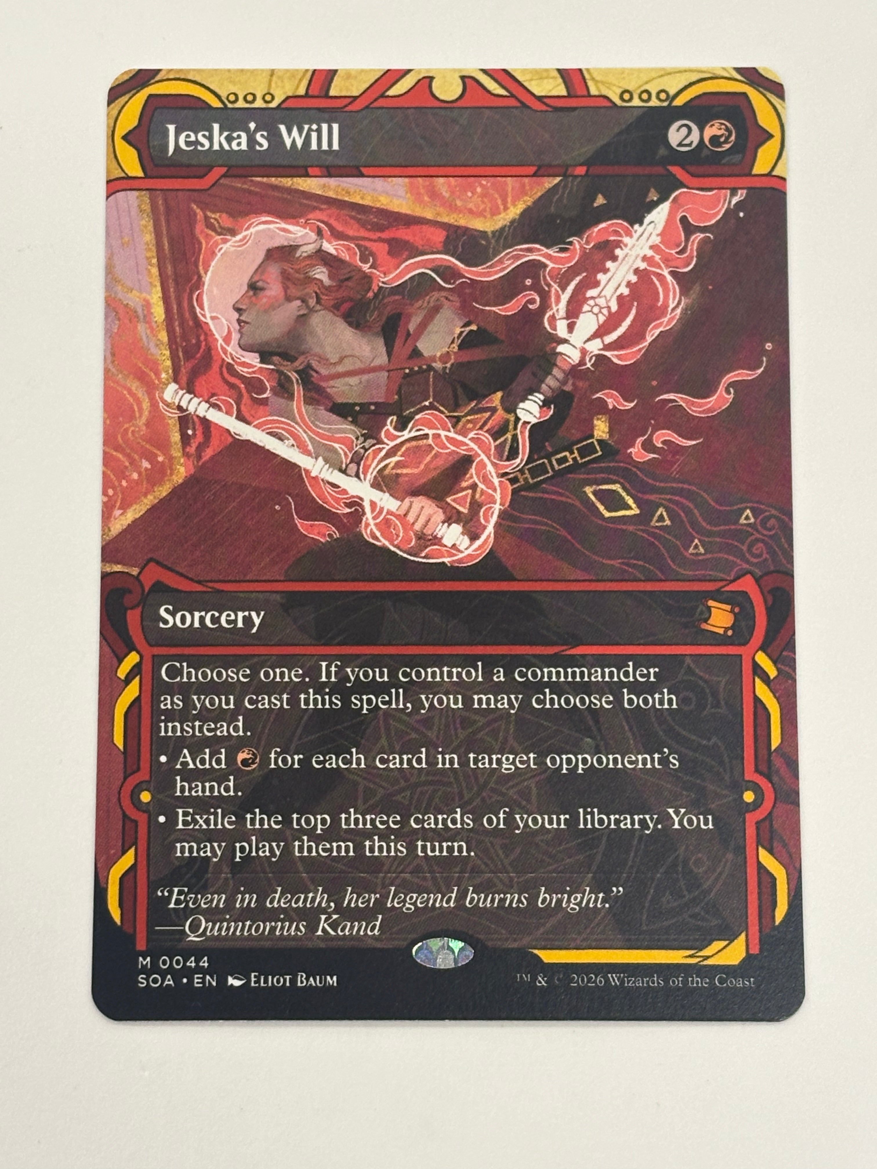 Magic the Gathering TCG - Secrets of Strixhaven Mystical Archive Jeska’s Will 0044 NM