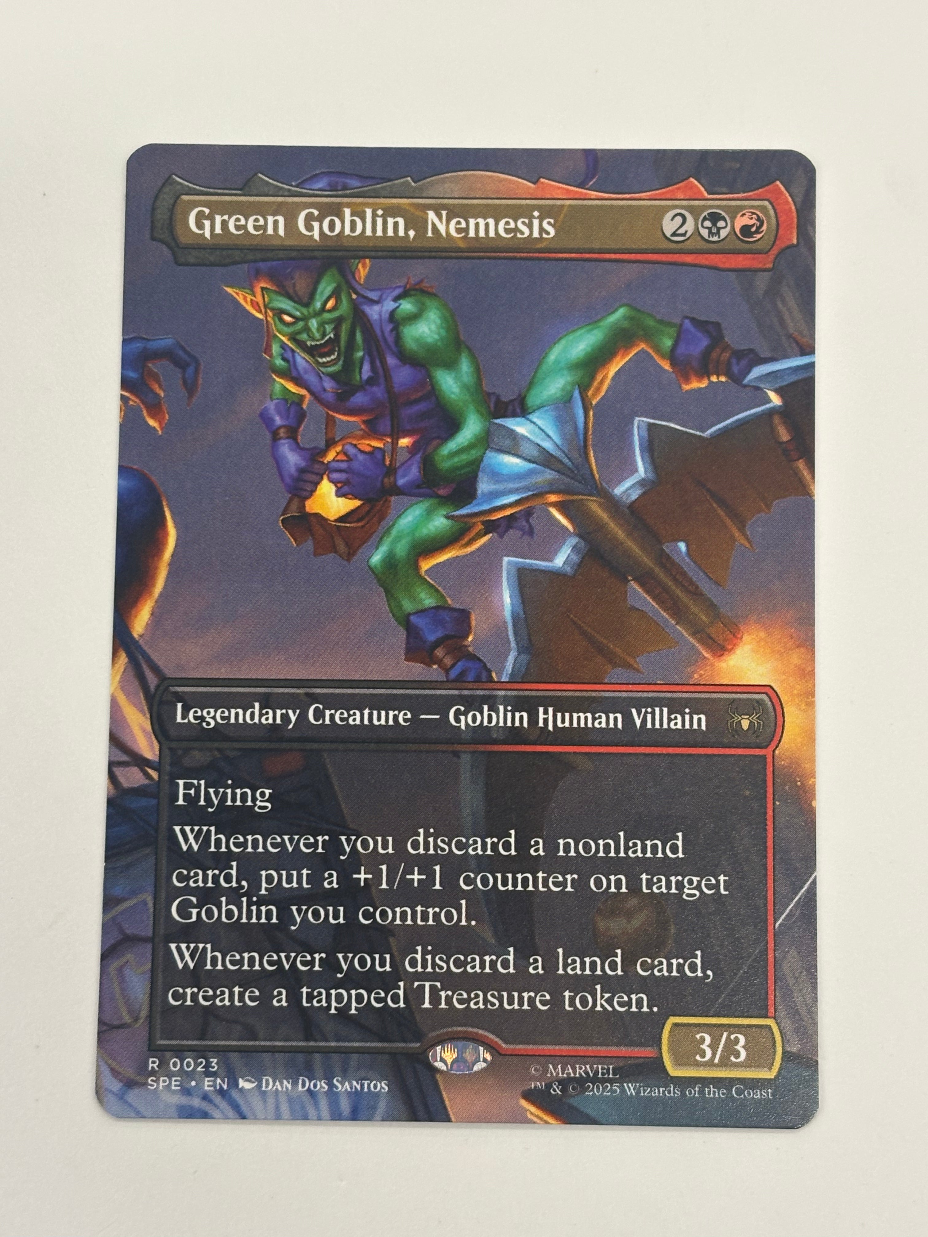 Magic The Gathering TCG - Marvel's Spiderman Eternal-Legal Green Goblin, Nemesis (Borderless) 023 NM