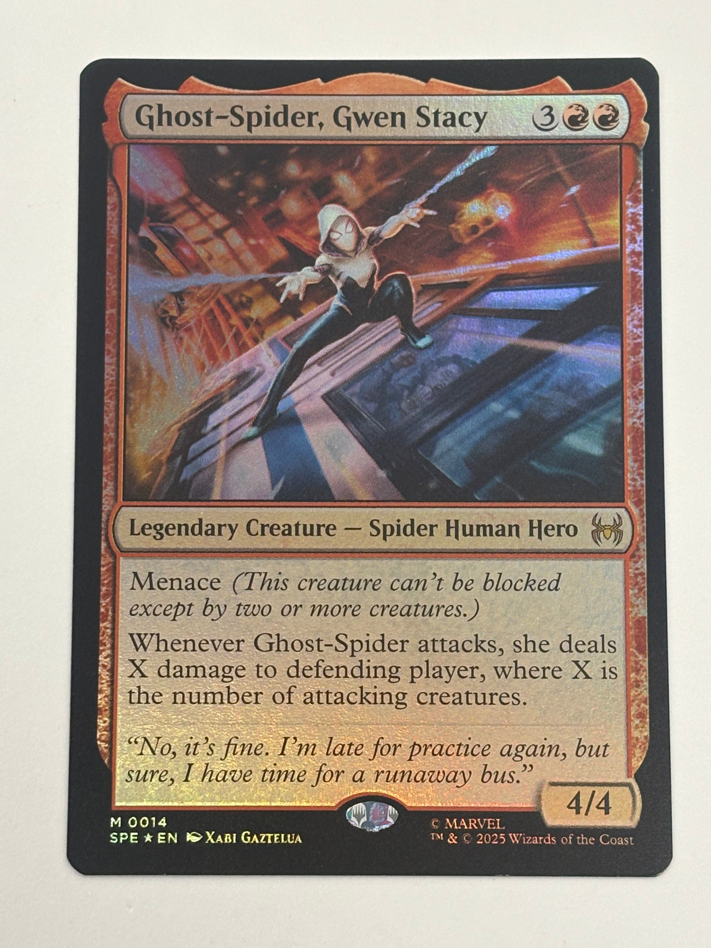 Magic The Gathering TCG - Marvel's Spiderman Eternal-Legal Ghost Spider, Gwyn Stacy 014 Foil NM