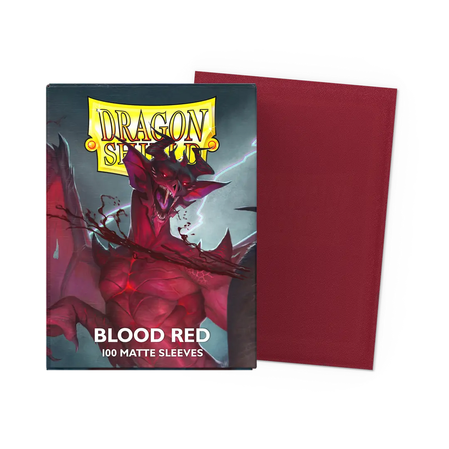 Dragon Shield: Standard Matte Sleeves Blood Red Count 100