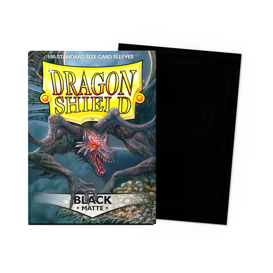 Dragon Shield: Standard Matte Sleeves Black Count 100