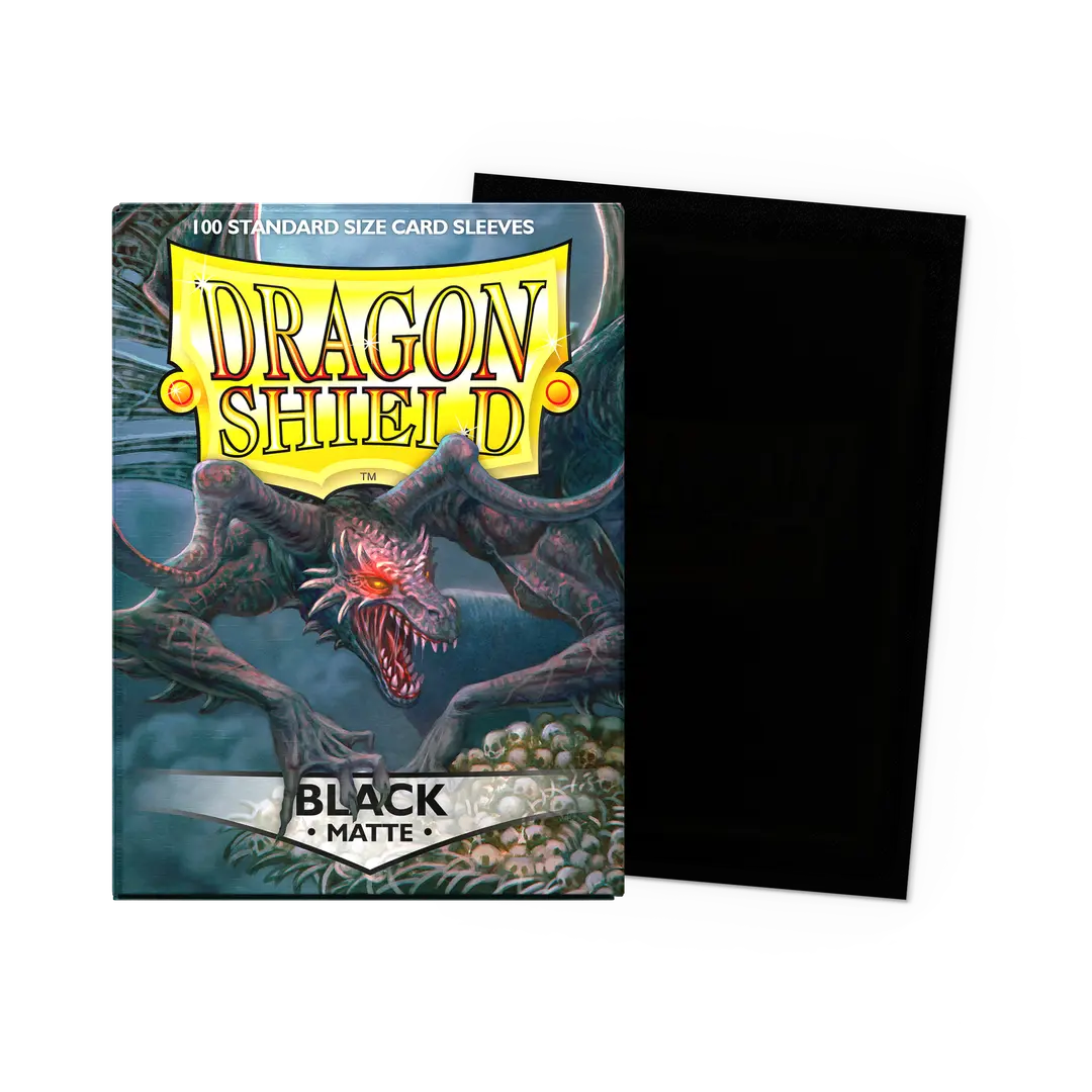 Dragon Shield: Standard Matte Sleeves Black Count 100