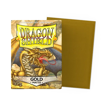 Dragon Shield: Standard Matte Sleeves Gold Count 100