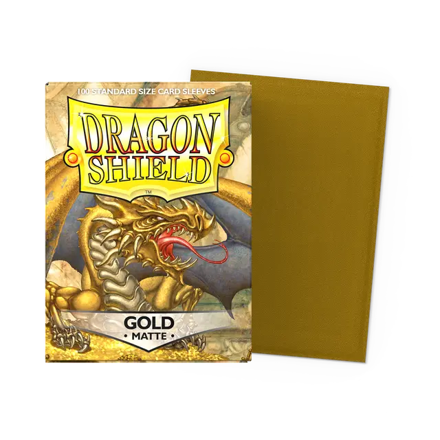 Dragon Shield: Standard Matte Sleeves Gold Count 100