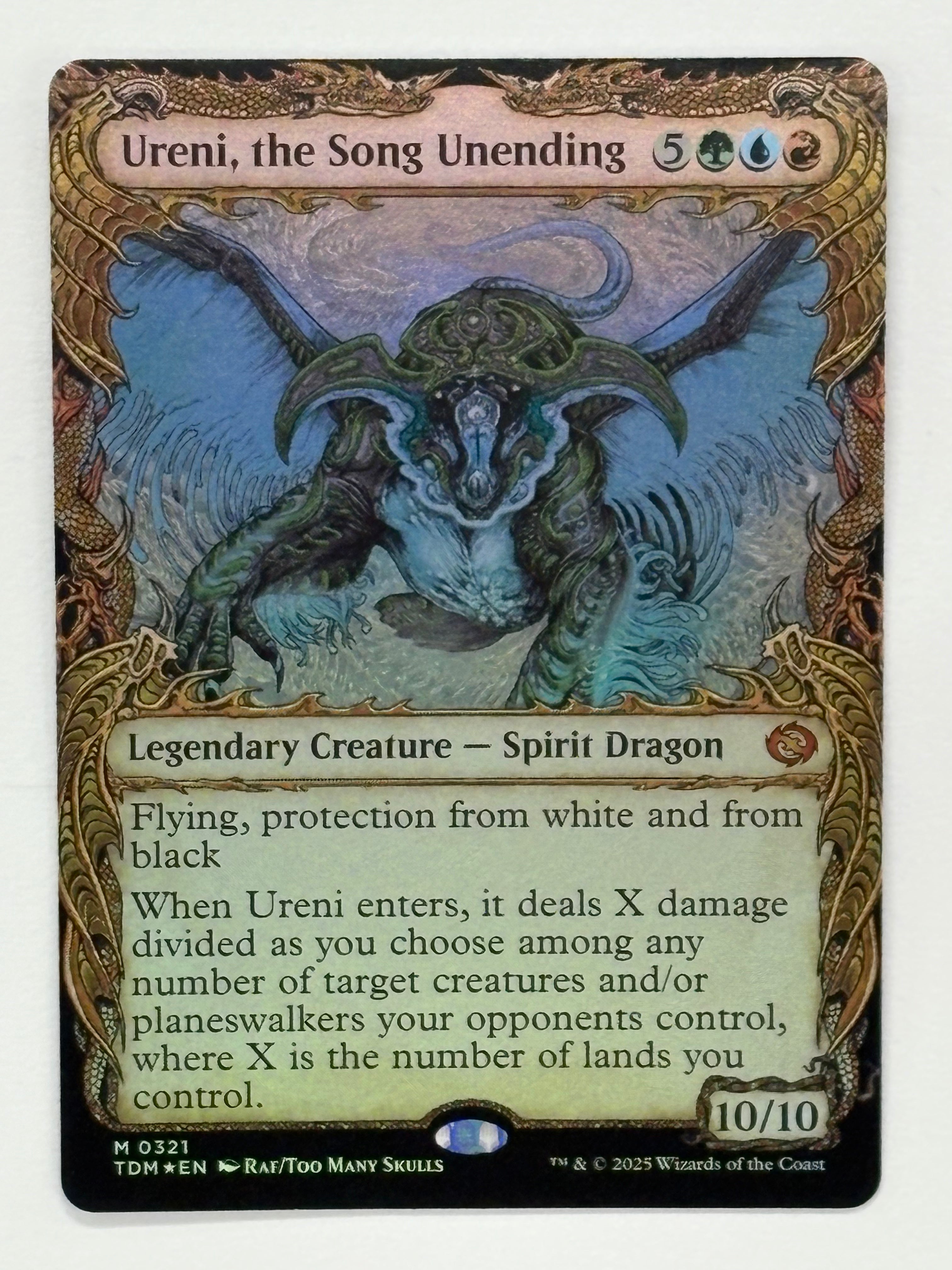 Magic The Gathering TCG - Tarkir Dragonstorm Ureni, the Song Unending (Showcase) 321 Foil NM